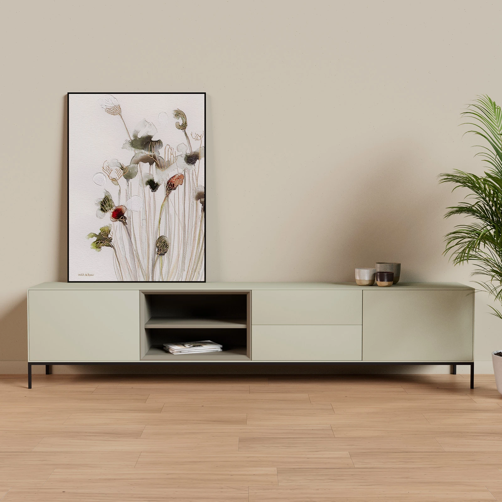 TV Meubel Nile Green 240cm Poot