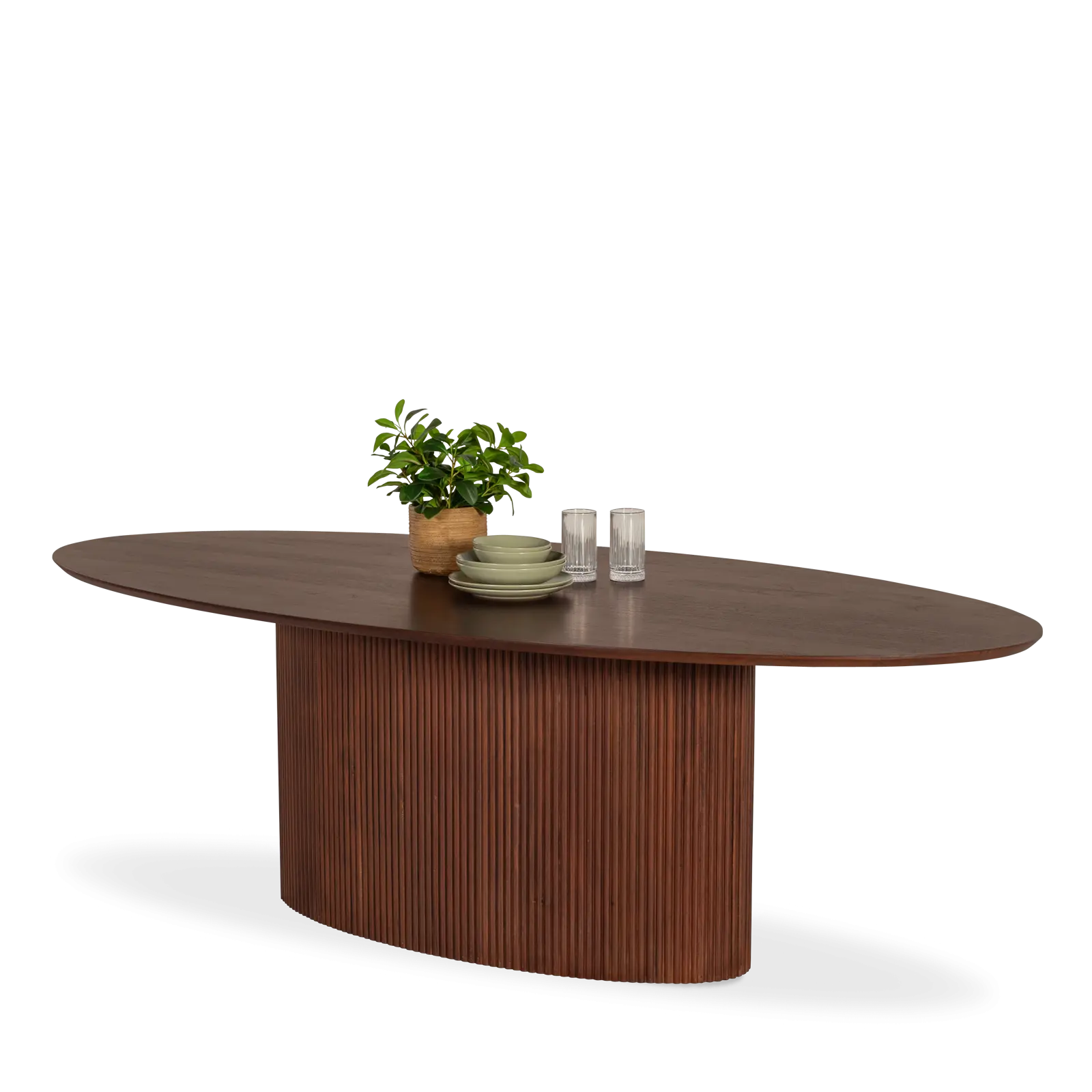 SALE: Eettafel Castana - ovaal 240x115 cm - Bruin - OP=OP!
