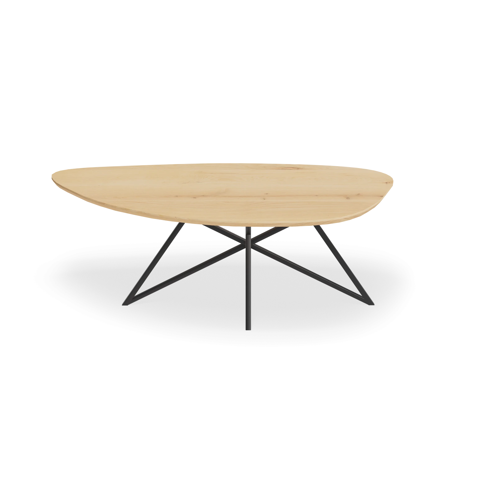 Eettafel Crosse - Kiezel Eiken Nature White (220x125cm)