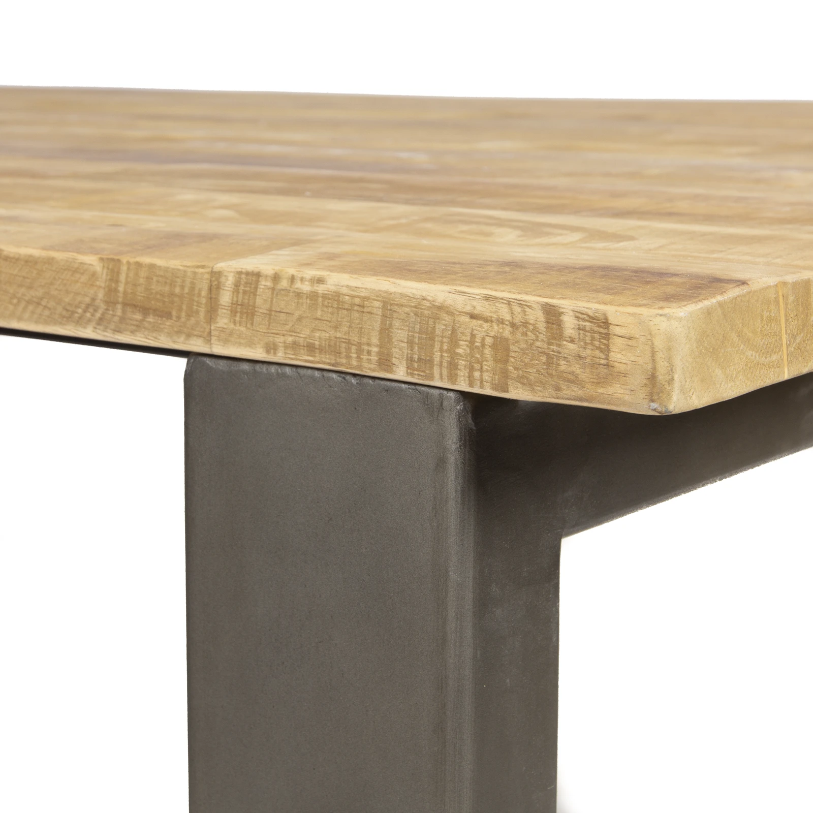 Eettafel (180x90cm) Steelwood - Seasoned Brown