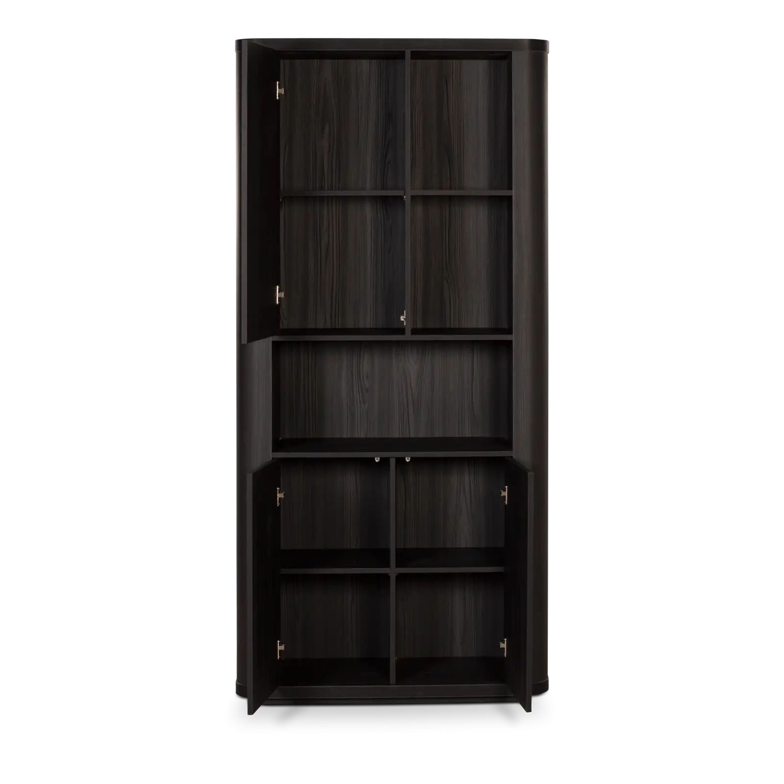 Wandkast Monaco - 100 cm - Zwart - 3 deuren, 3 vakken