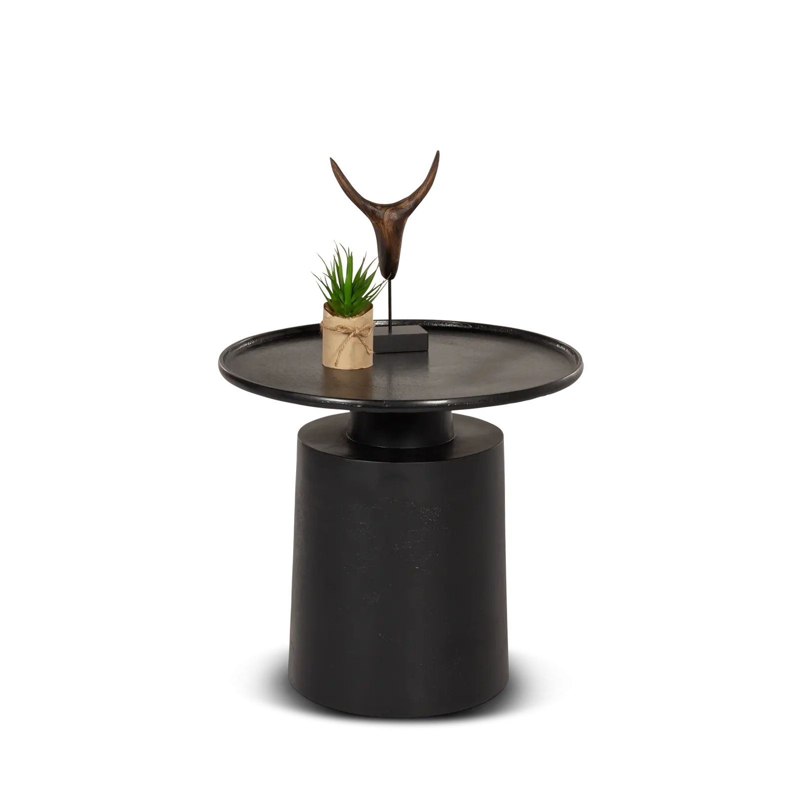 Bijzettafel Nessa - rond Ø50 cm - metaal Zwart - opruiming