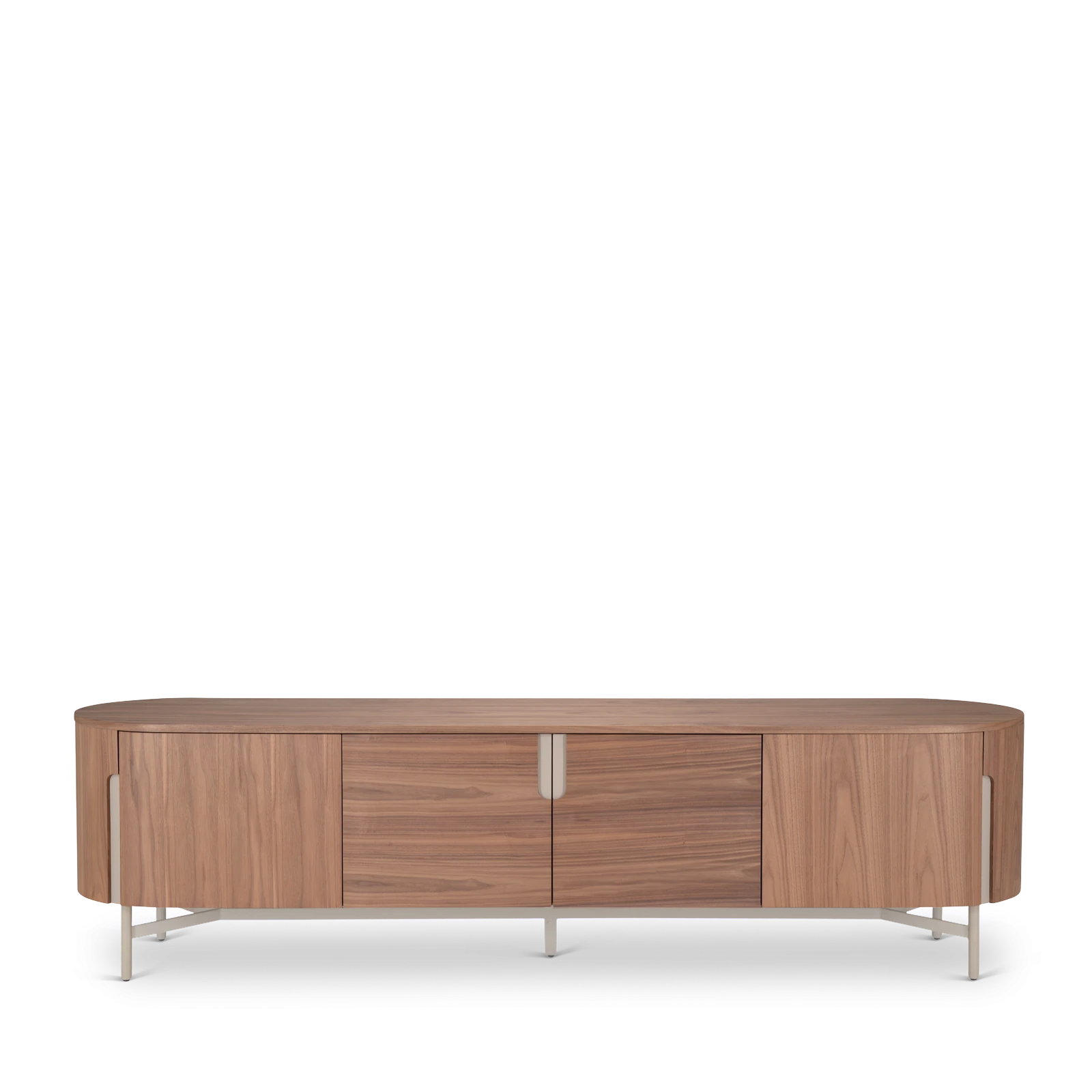 TV dressoir (poot: creme) Fidenza - Walnoot 
