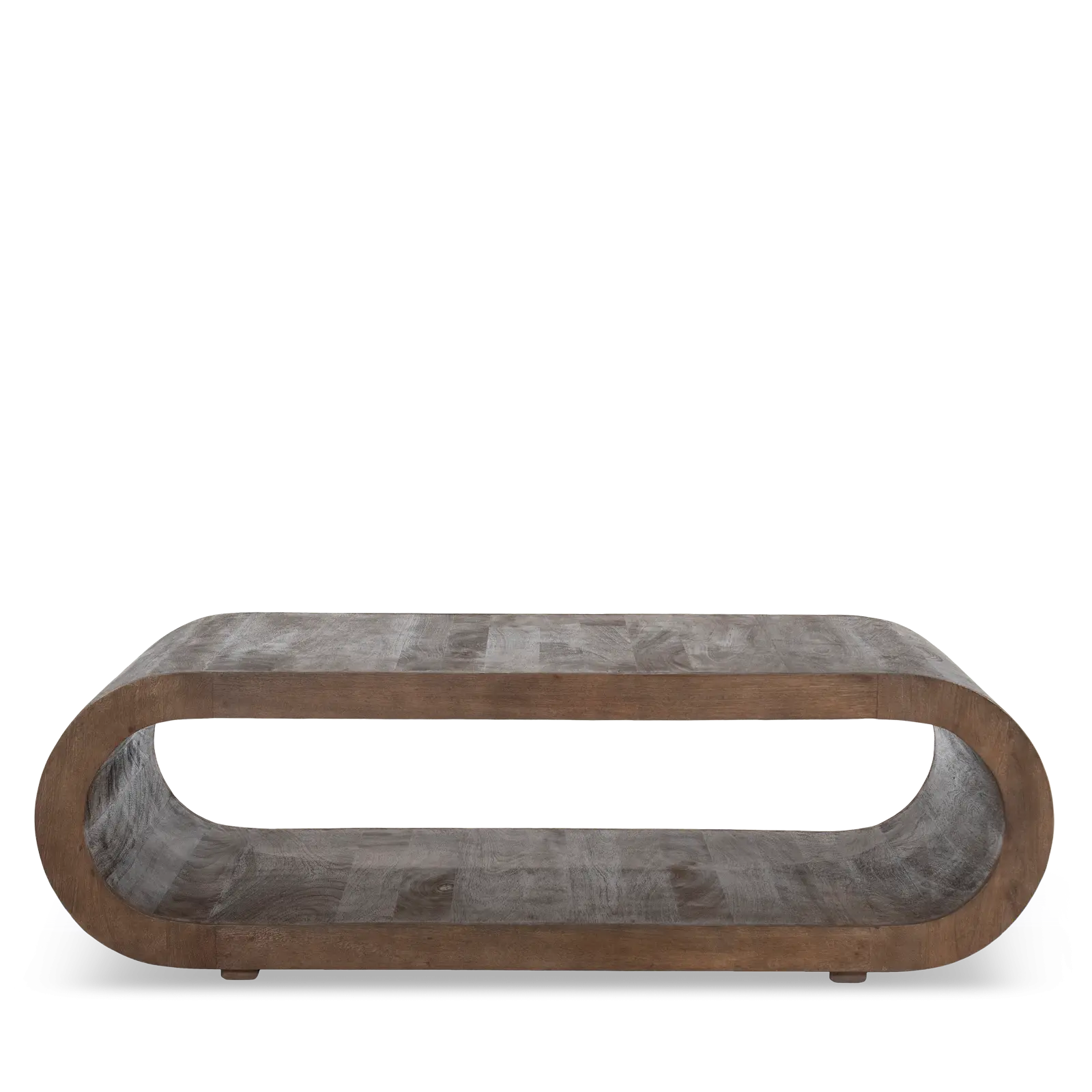 Salontafel Elora - organische vorm 130x70 cm - Mangohout Bruin