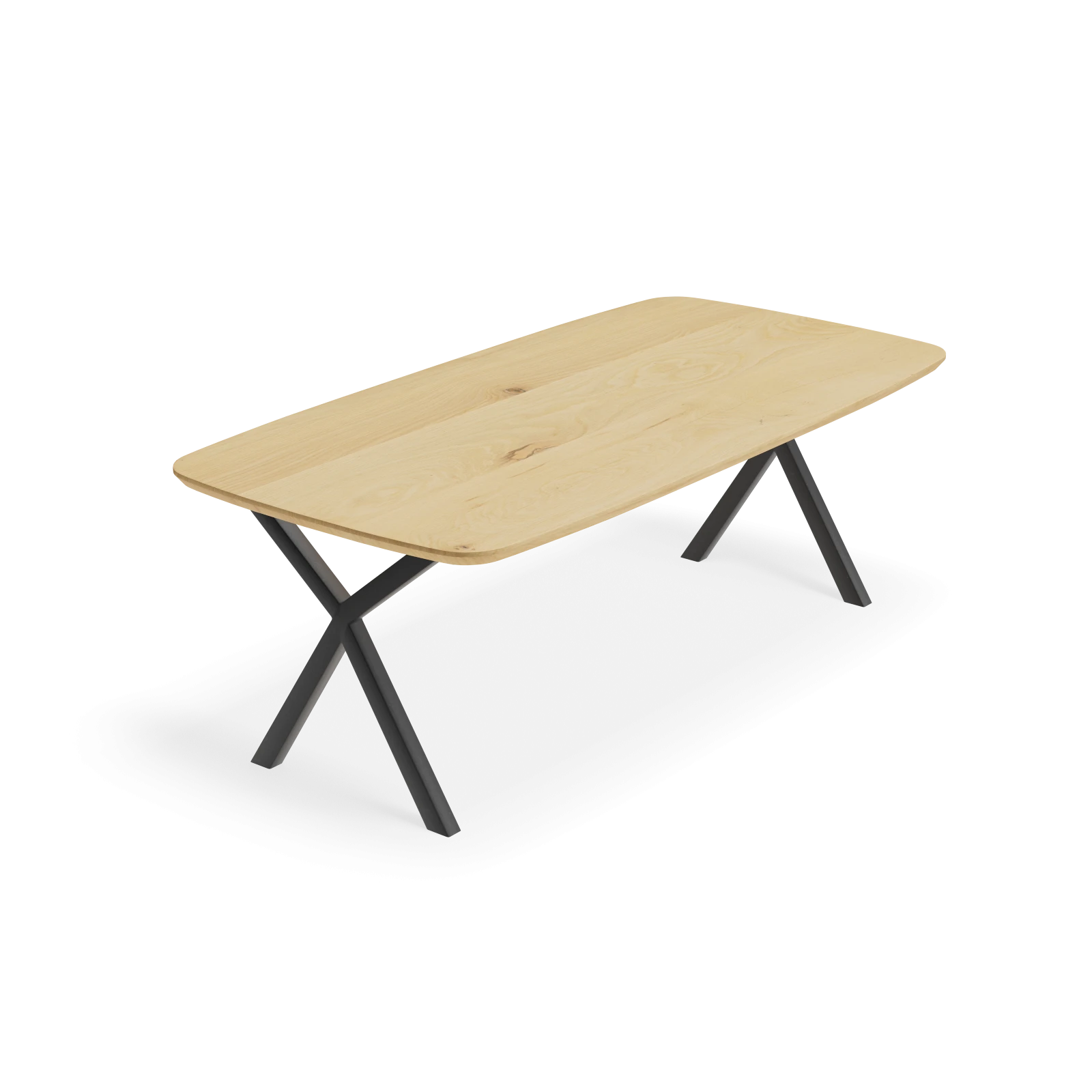 Eettafel X Poot(dun) - Deens Ovaal Eiken Nature White (220x110cm)