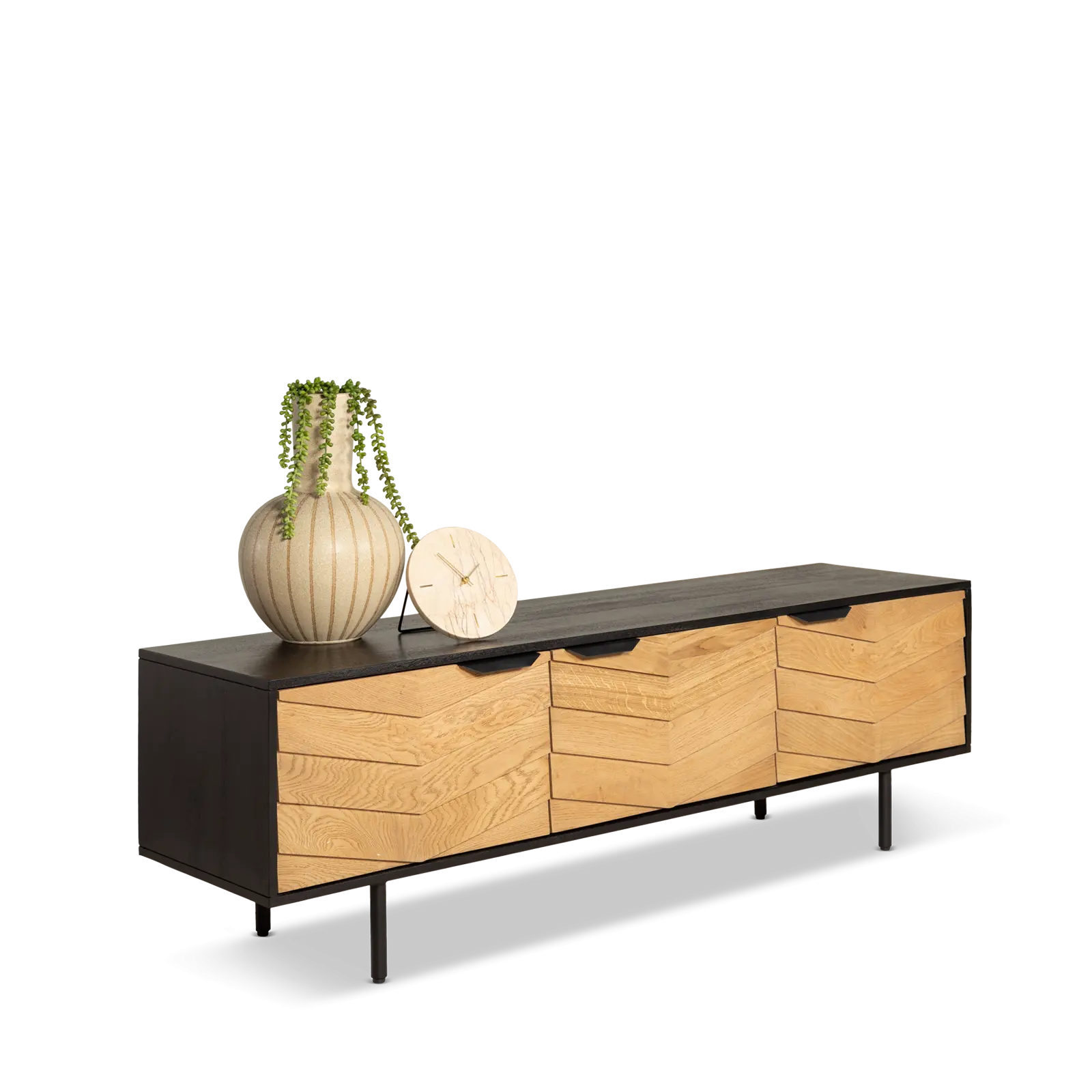 TV meubel Verona - 160 cm - 3 deuren - combinatie Eiken/Mango - sale