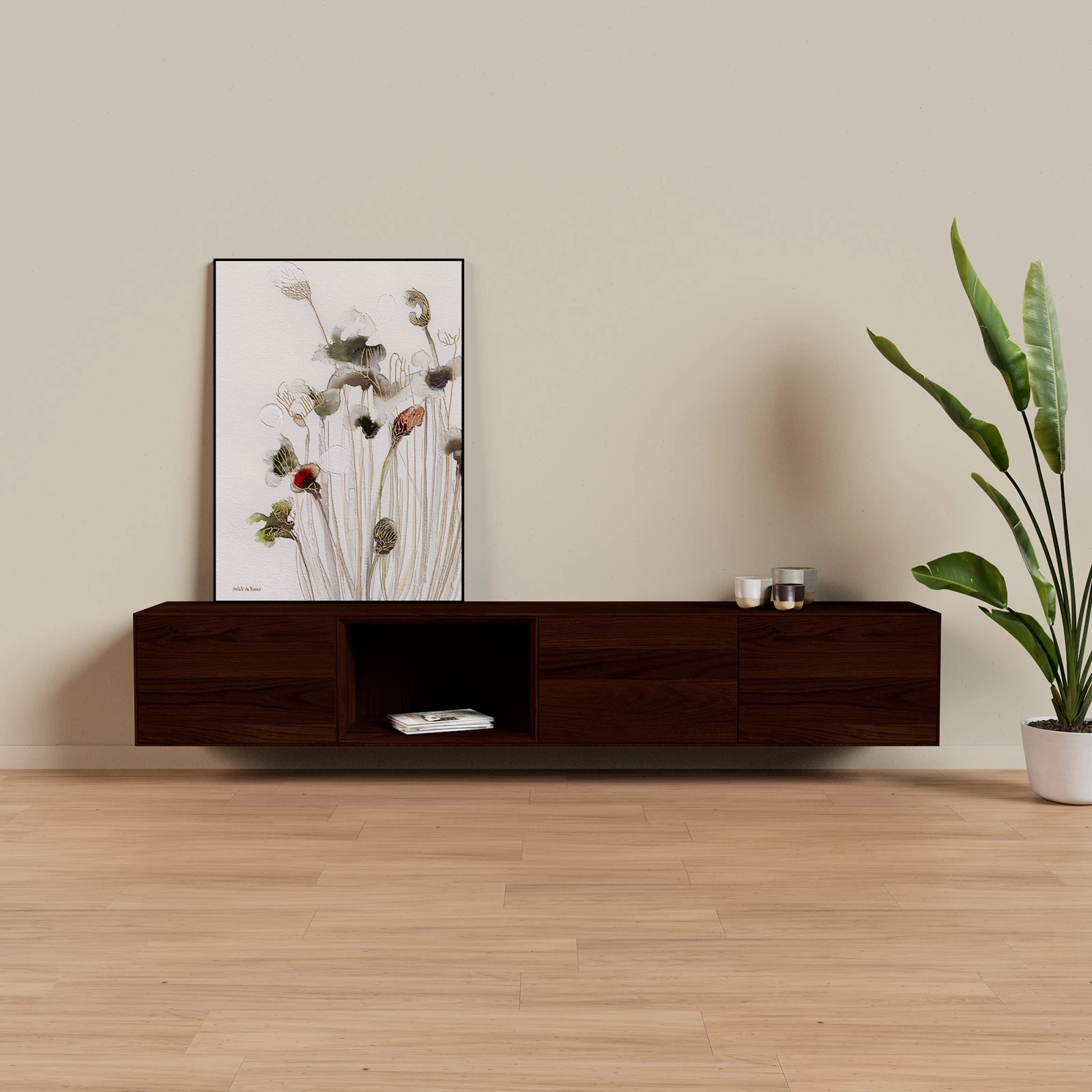 TV Meubel Deer Brown 240cm Zwevend
