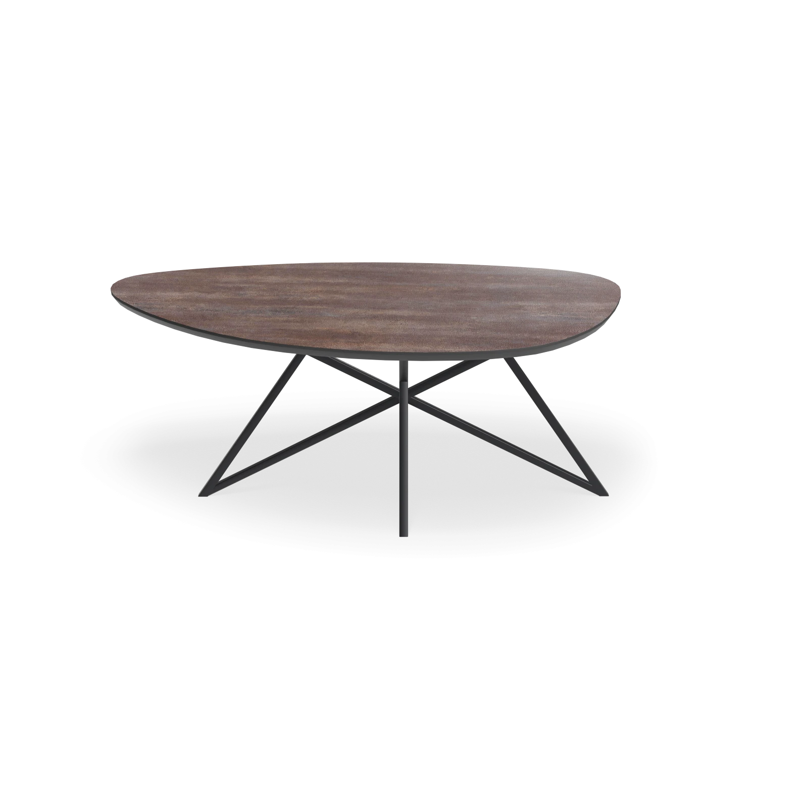 Eettafel Crosse - Kiezel HPL Oxidised (200x120cm)