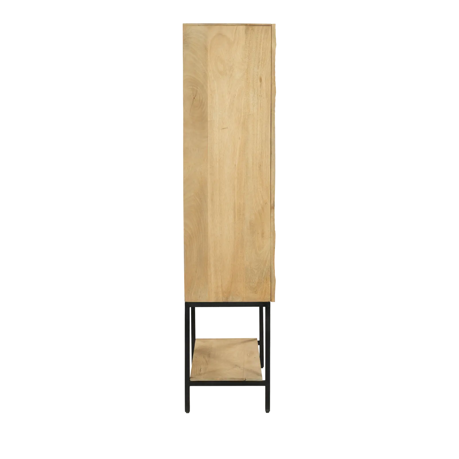 Opbergkast Curling  - 100 cm - Mangohout Loom Naturel - 2 deuren