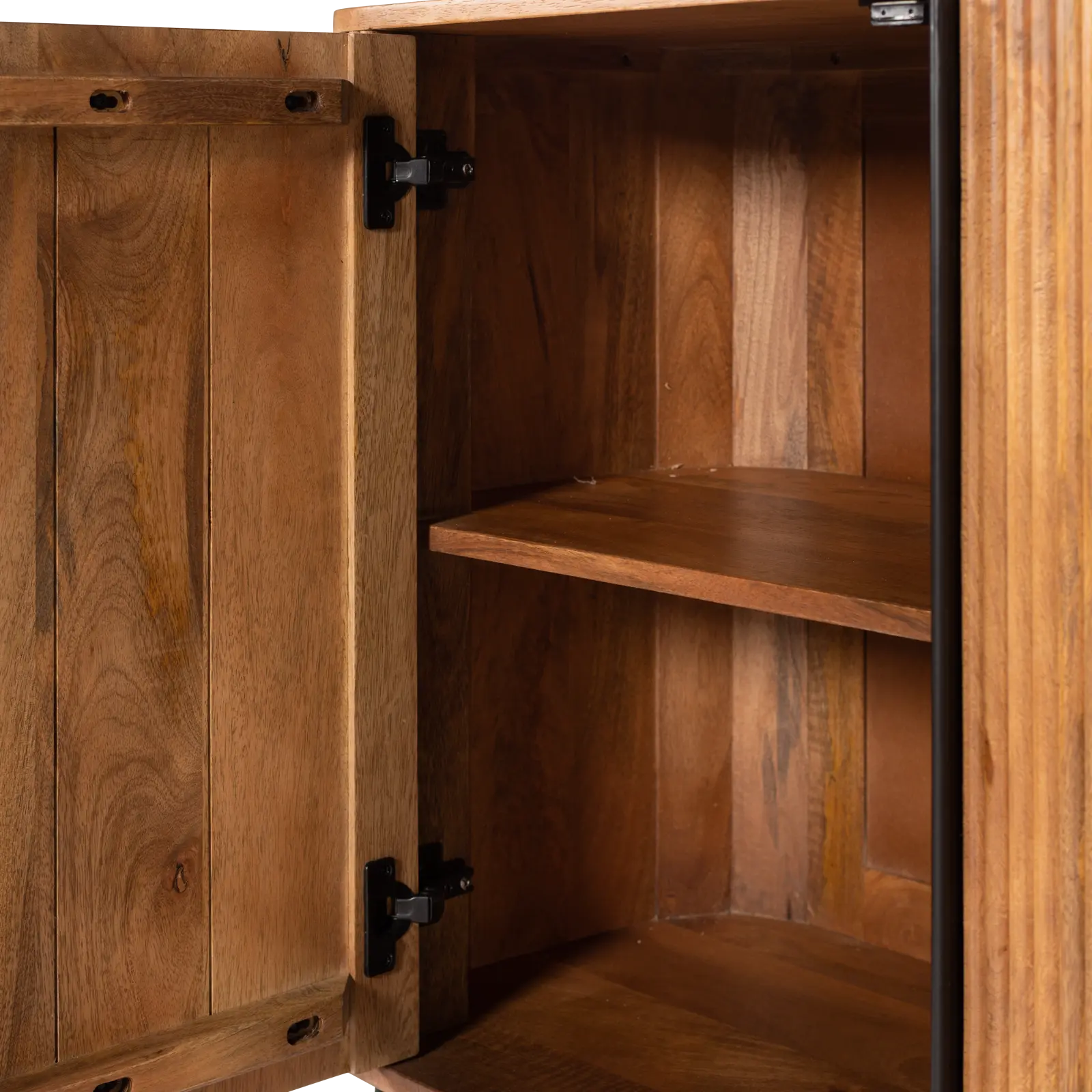 Dressoir Amare - 200 cm - Mangohout Lichtbruin - 4 deuren
