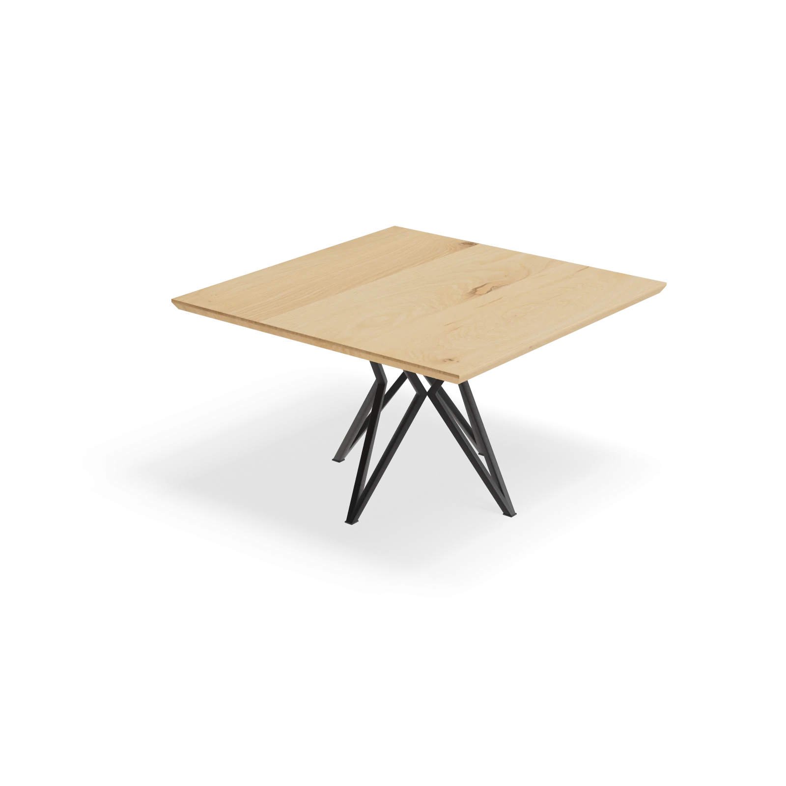 Eettafel Crosse - Vierkant Eiken Nature White (130x130cm)