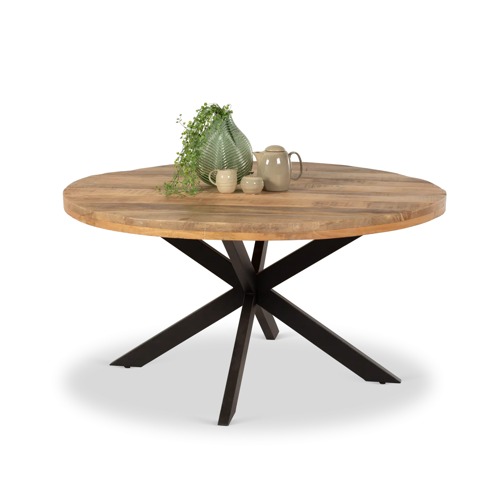 Eettafel Yucca - rond 150 cm - Mangohout Naturel  - sale