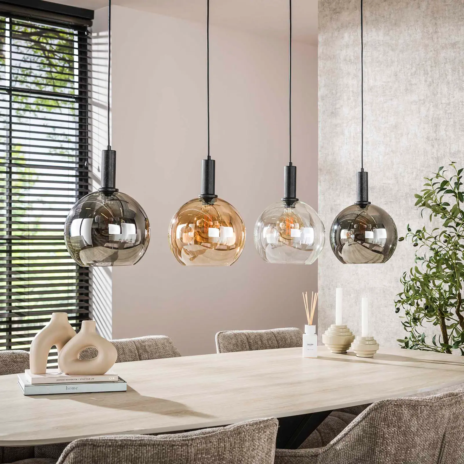 Hanglamp Sfera - Tricolore 4 lichts - Artic zwart