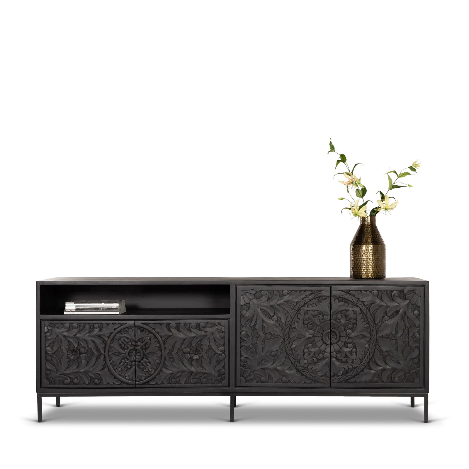 TV meubel (210cm) Belleville - Zwart