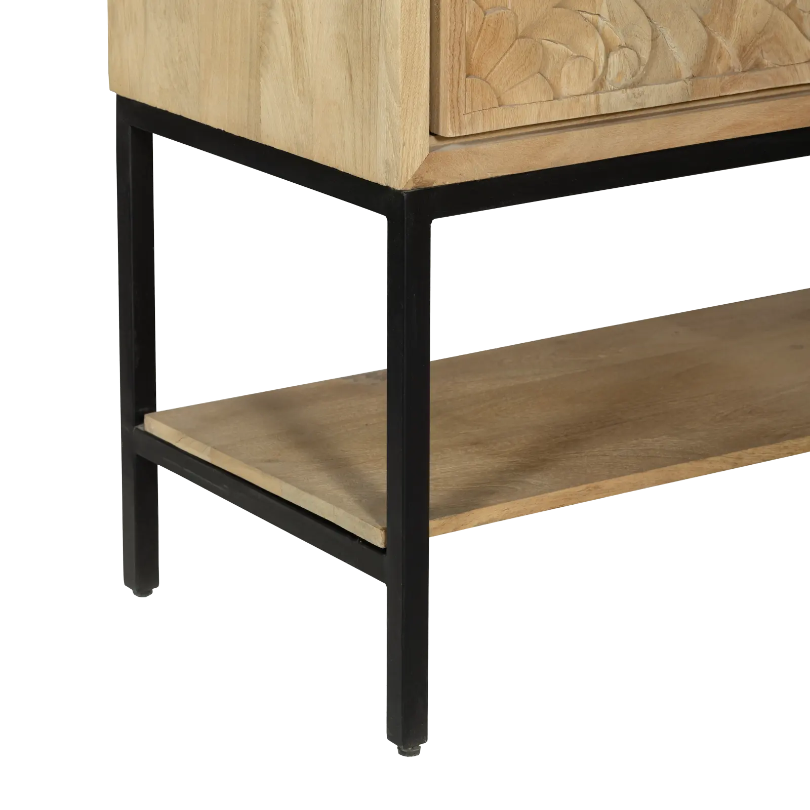 Opbergkast Belleville - 90 cm - 2 deuren - Mangohout Loom Naturel