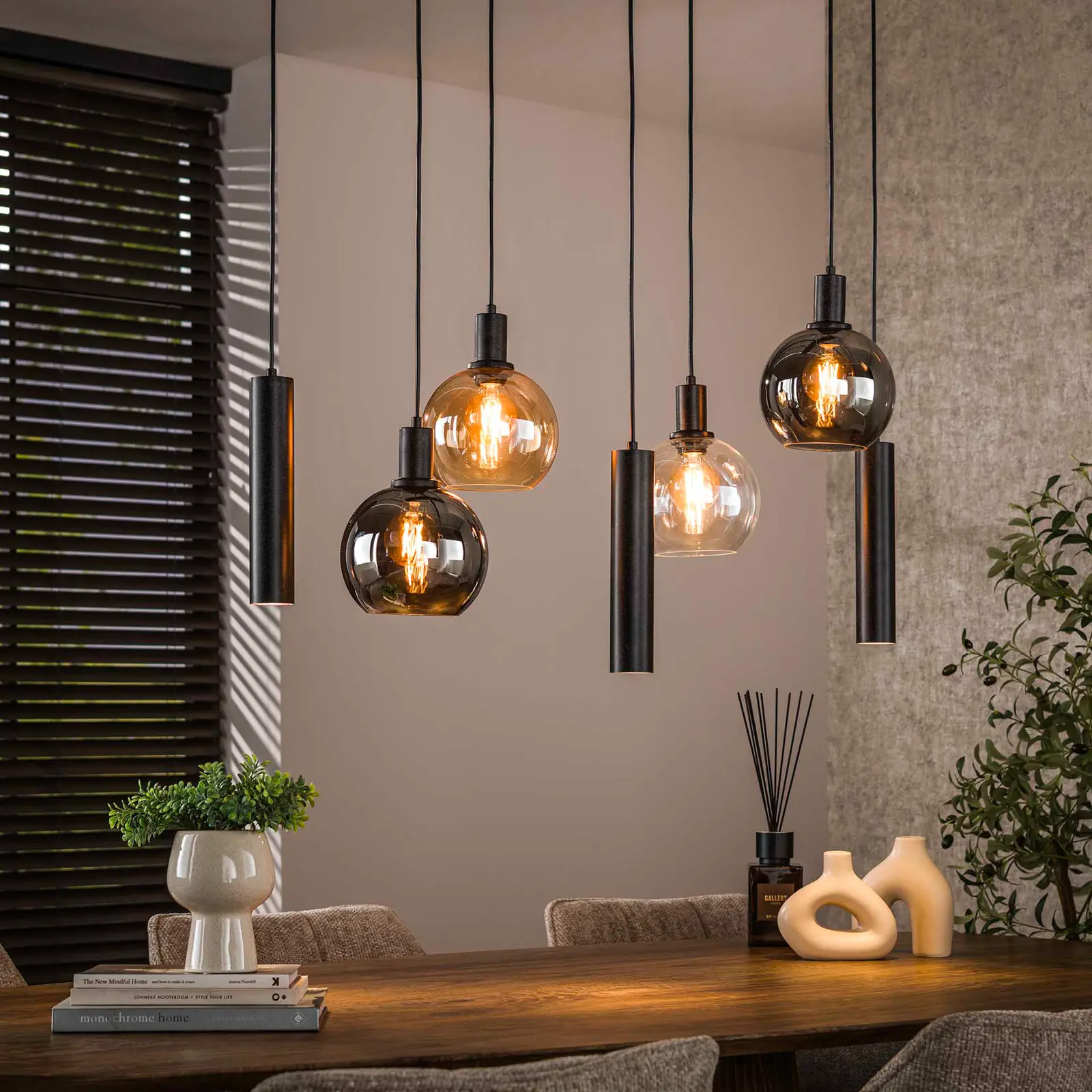 Hanglamp Sfera - 100 cm - Tricolore 4 + 3 lichts - Artic Zwart