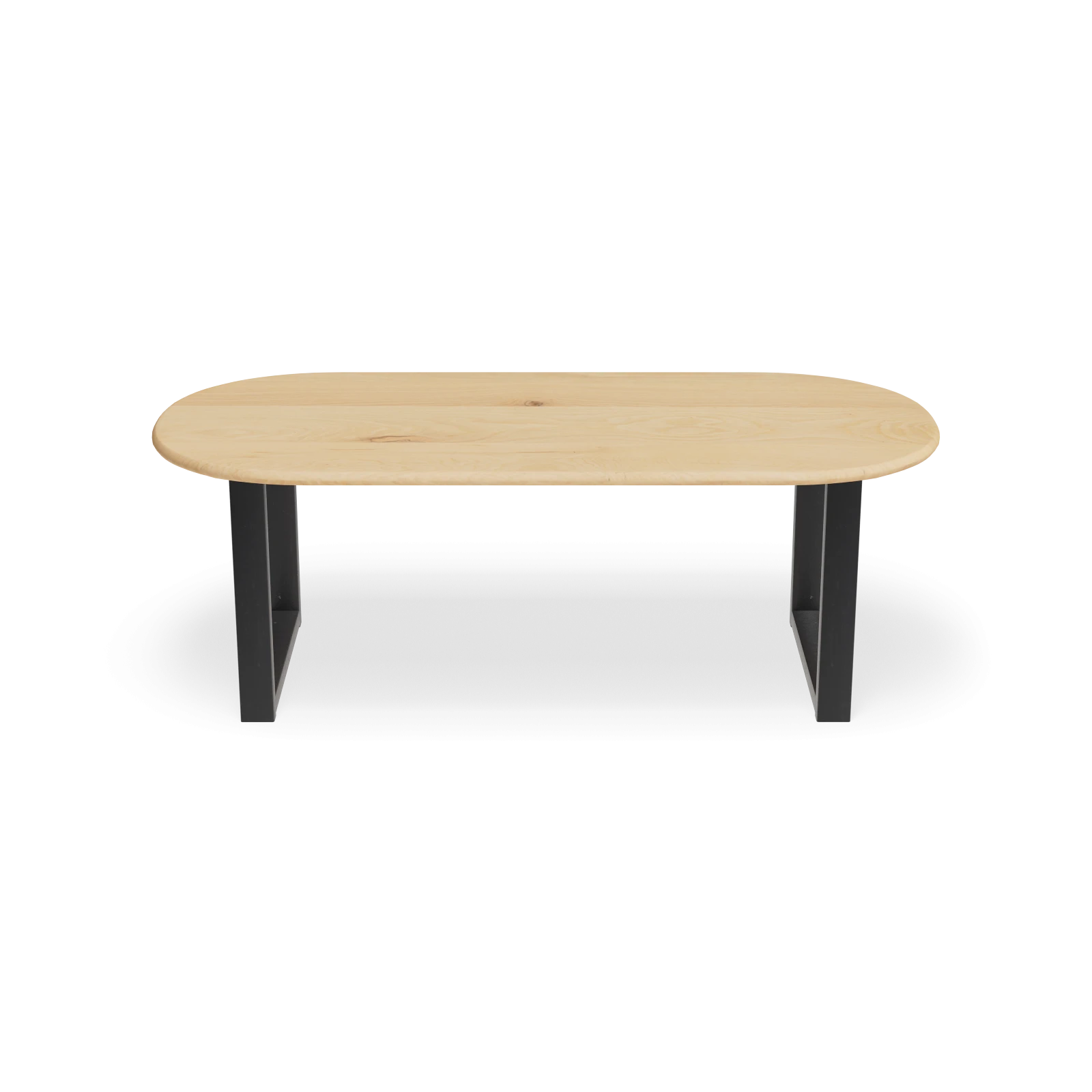 Eettafel U poot (10x5cm) - Halve Cirkel Eiken Nature White (220x100cm)