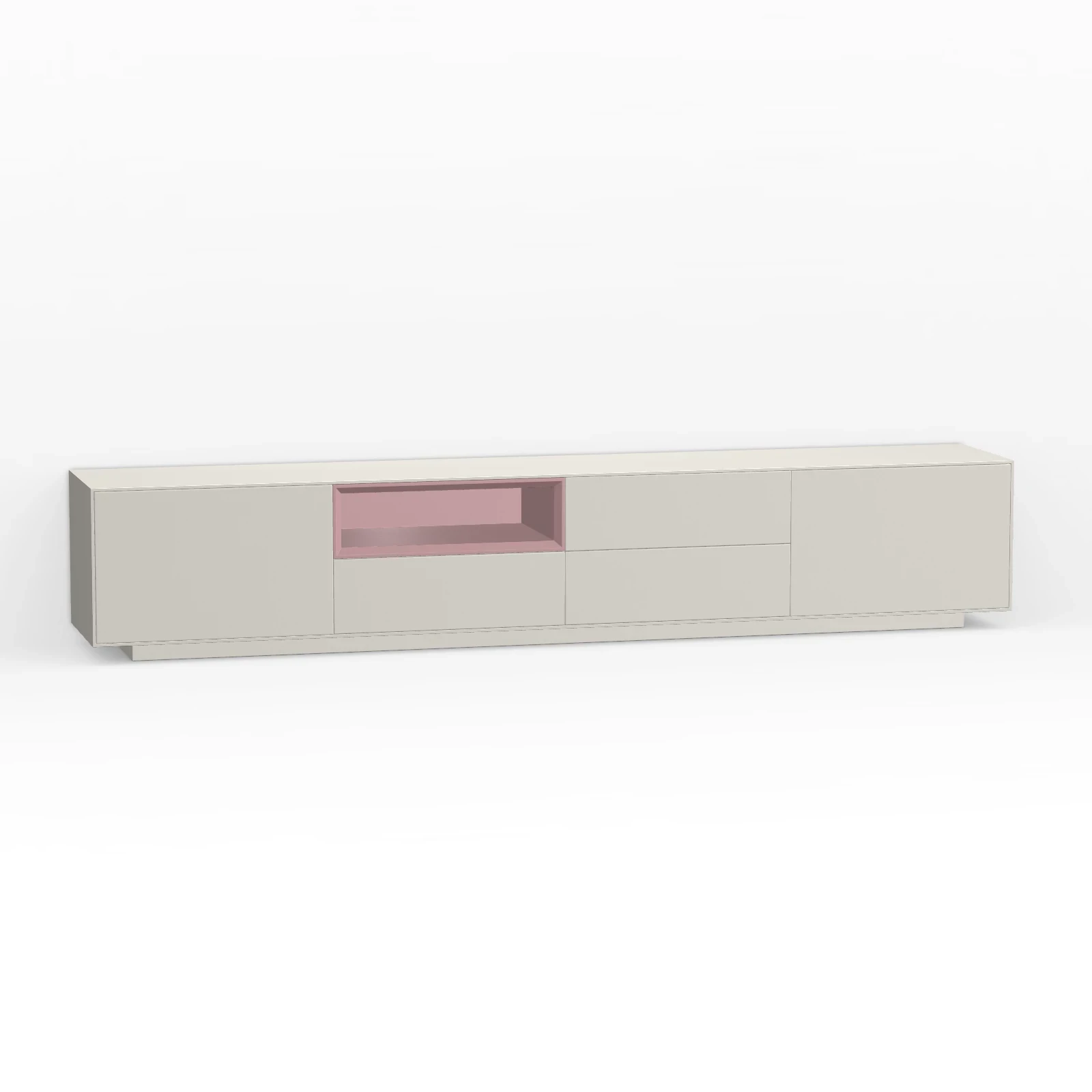 TV Meubel Pepper White 240cm Plint