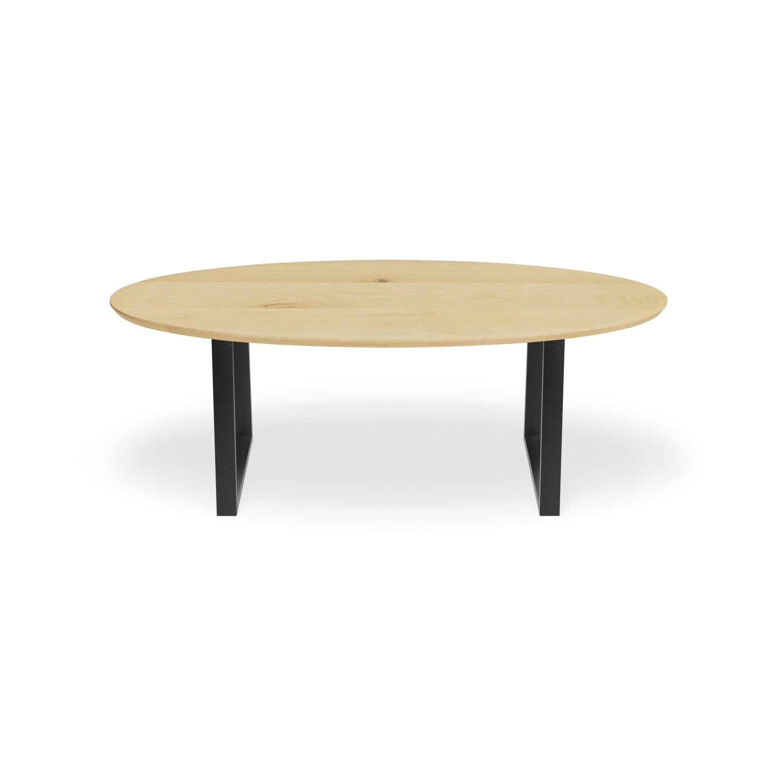 Eettafel U Poot(8x4cm) - Ovaal Eiken Nature White (220x110cm)