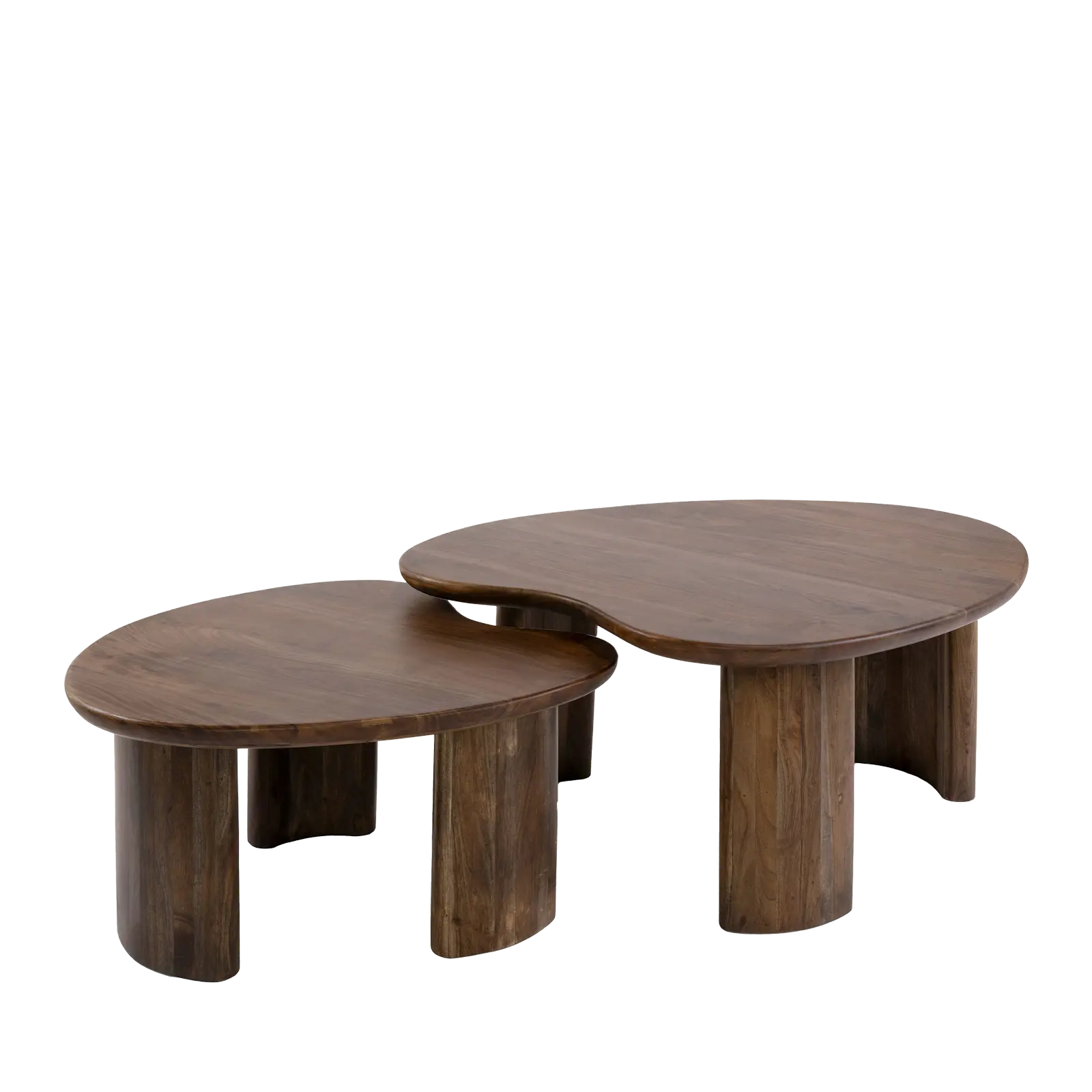 Salontafel Mova - set van 2 - Acacia Bruin