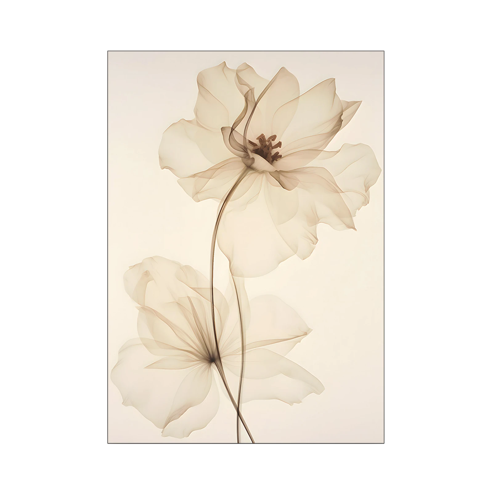 Wanddecoratie 145x110 White Flowers (medium)