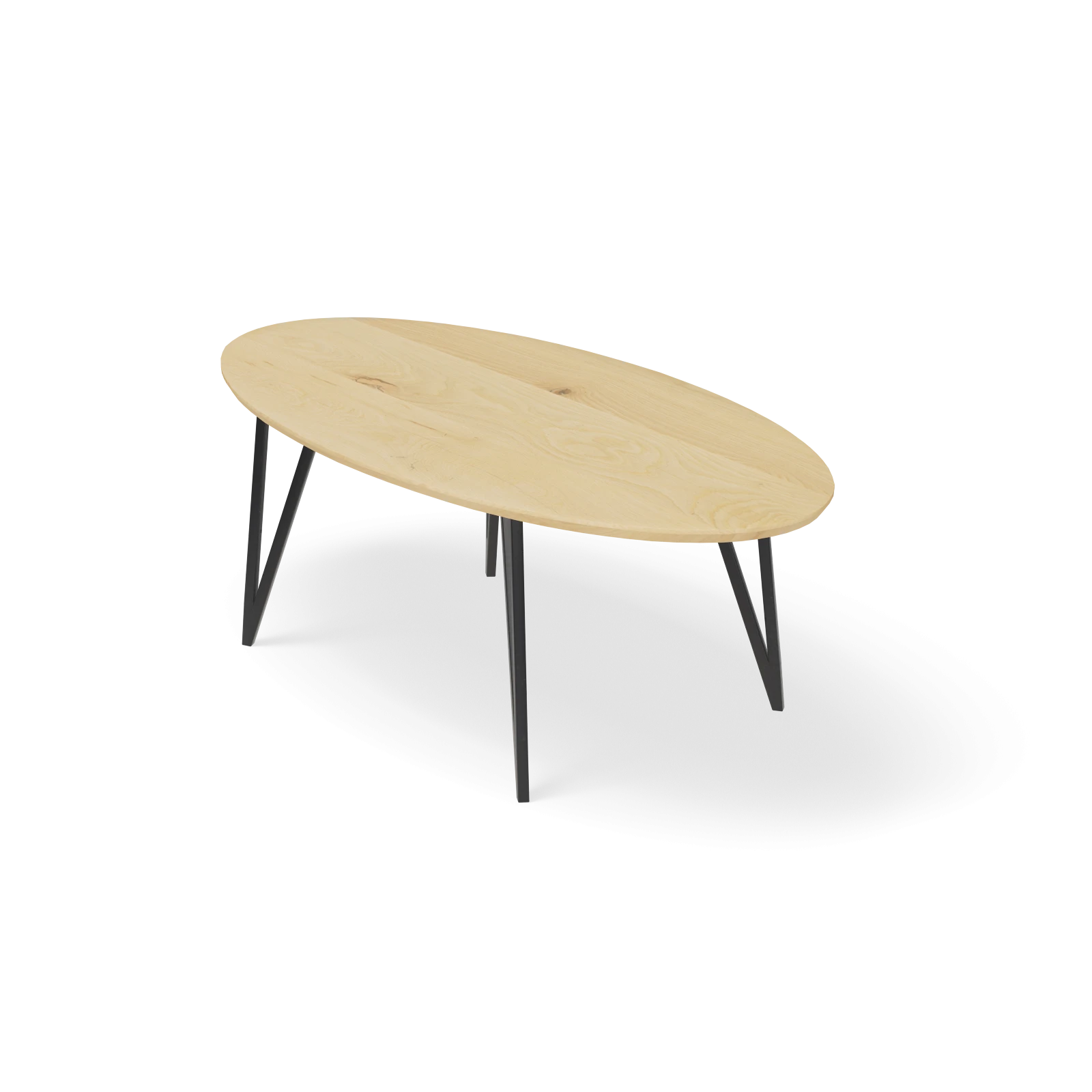 Eettafel Triangle- Ovaal Eiken Nature White (220x110cm)