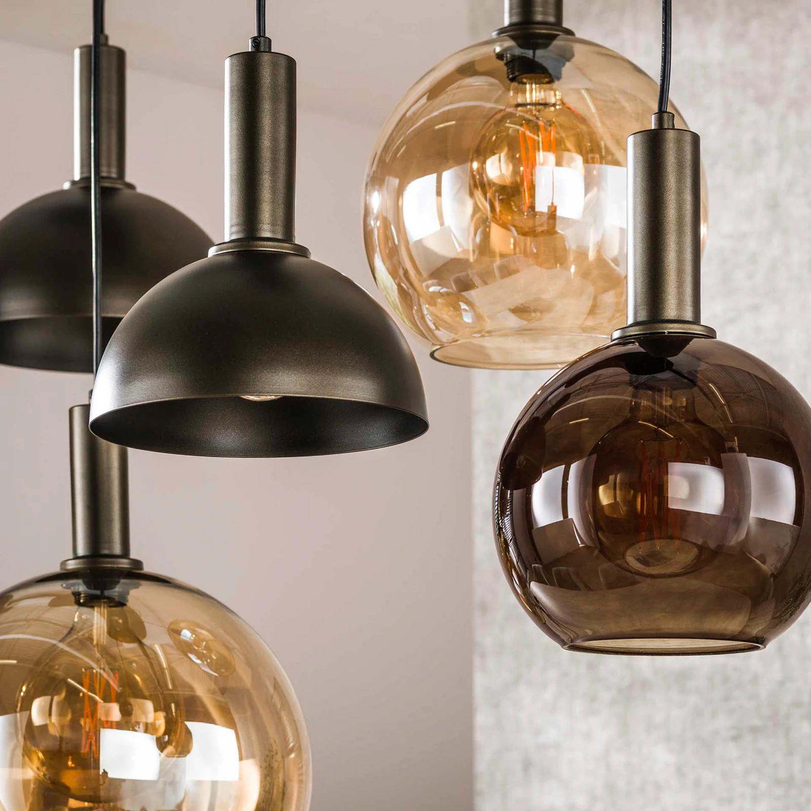 Hanglamp Cluster (4+3 lichts) - Sienna Bruin