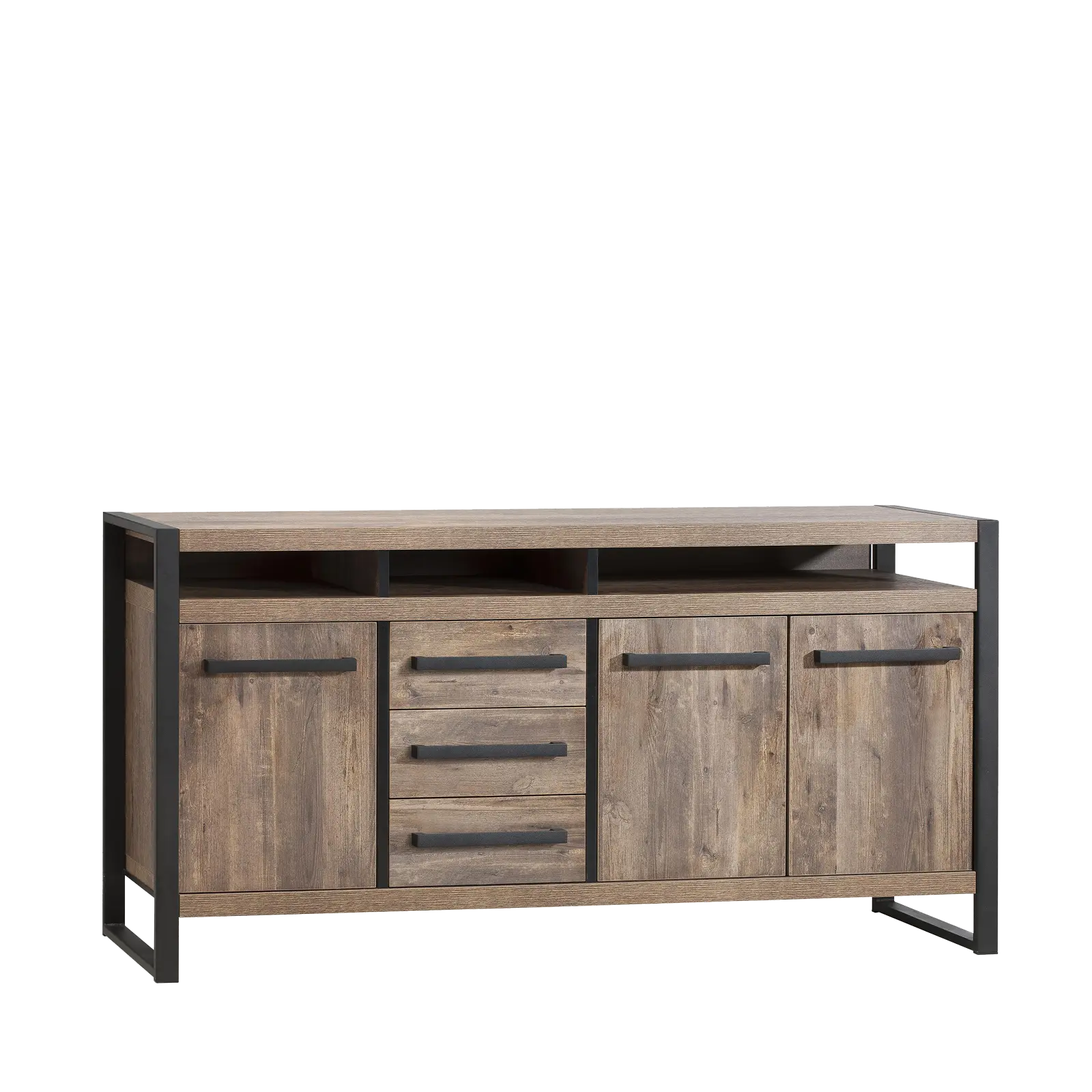 Dressoir Wisconsin - 189 cm - Lamulux Mokka - 3 laden, 3 deuren