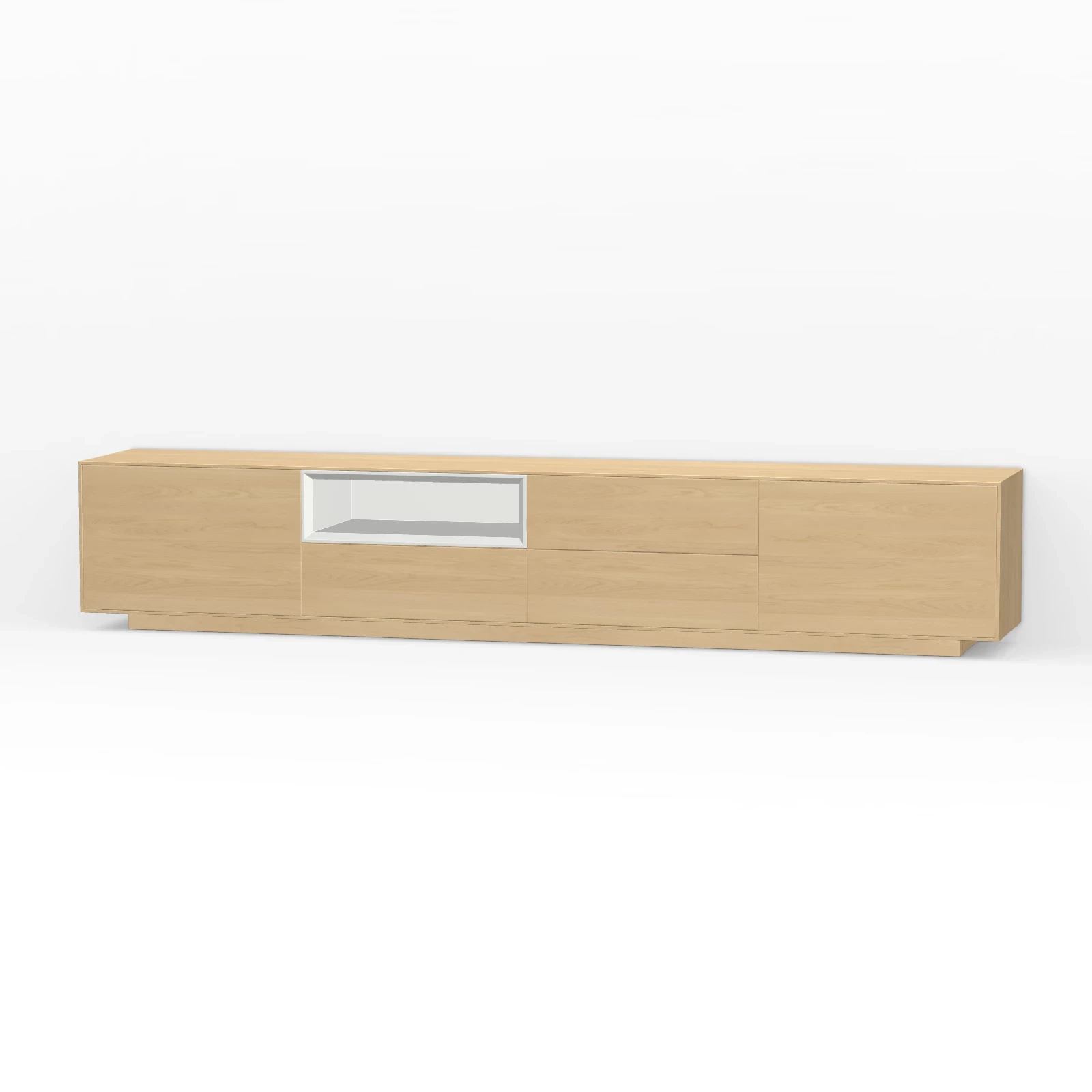 TV Meubel Nature White 240cm Plint