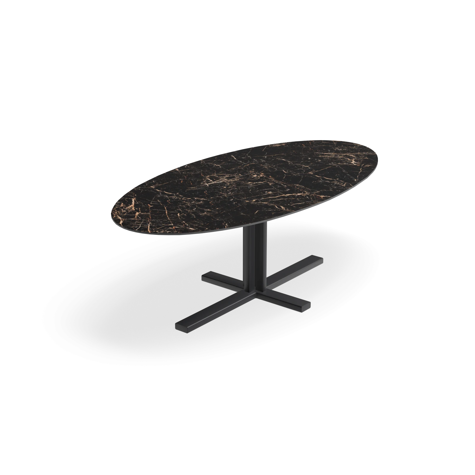 Eettafel Kolos - Ovaal Keramiek Saint Laurent Satin (220x110cm)