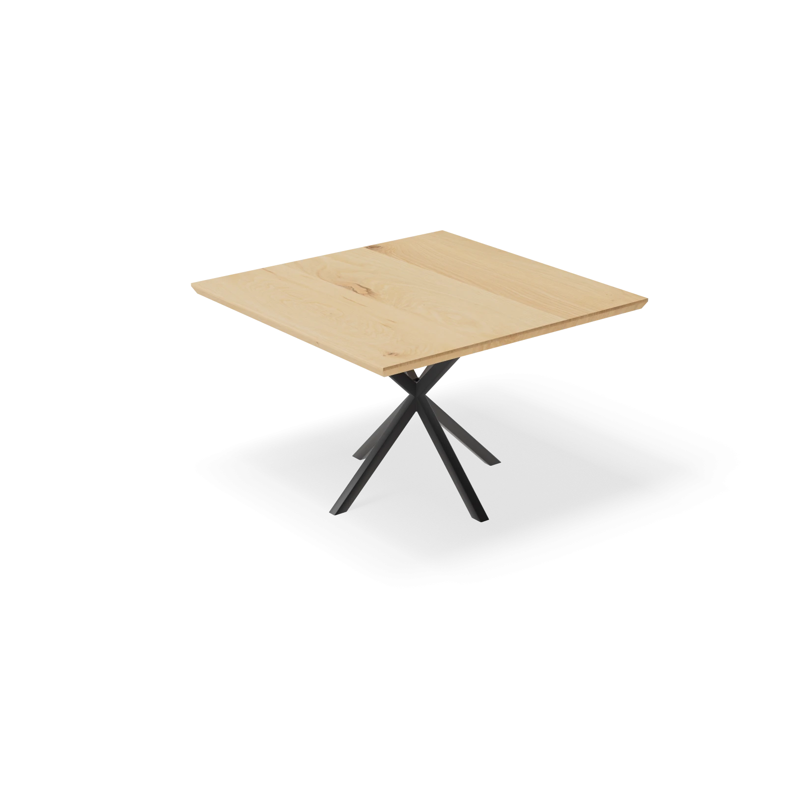 Eettafel North - Vierkant Eiken Nature White (120x120cm)
