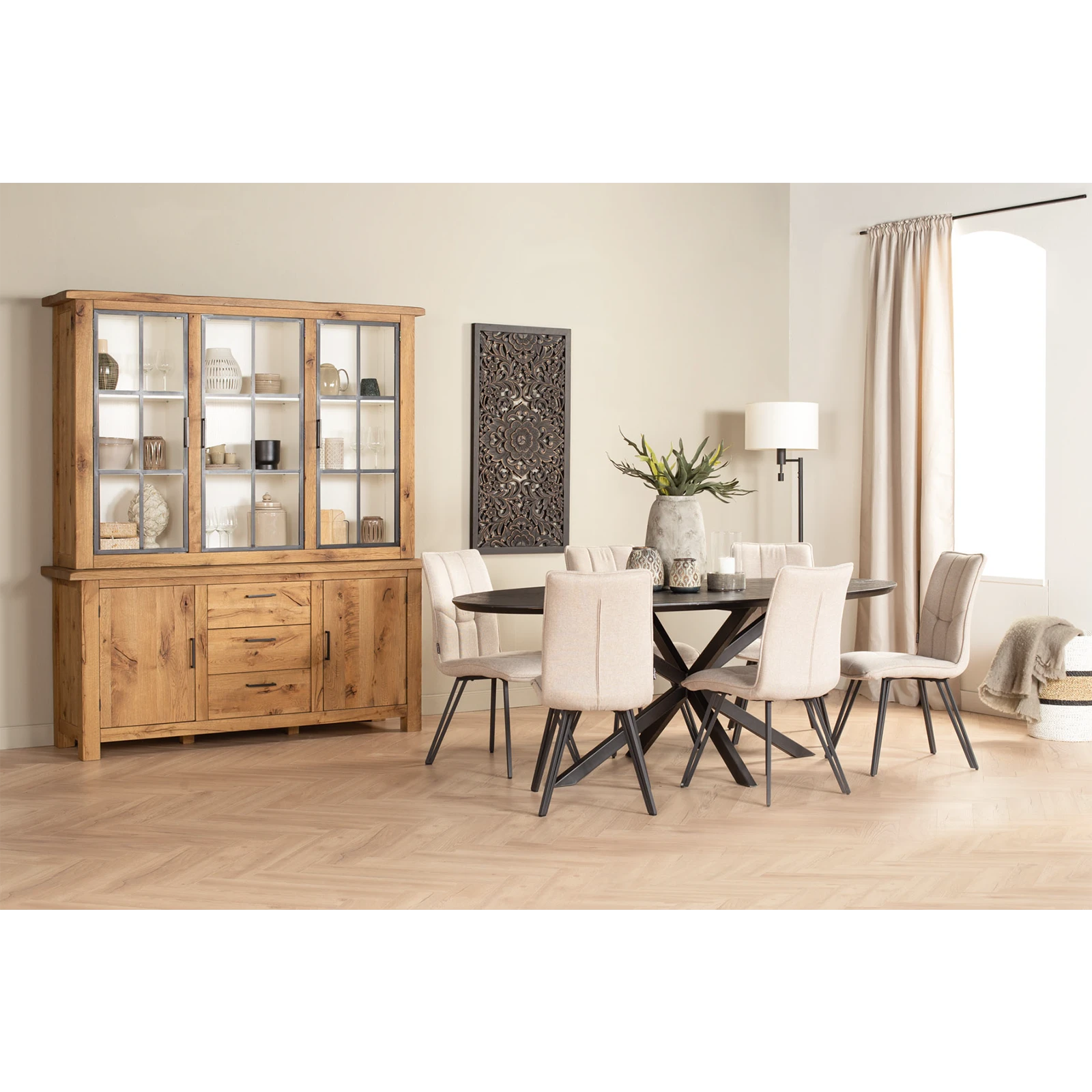 Buffetkast (3 deuren) Beaumont - Combi Verweerd / RAL 9010