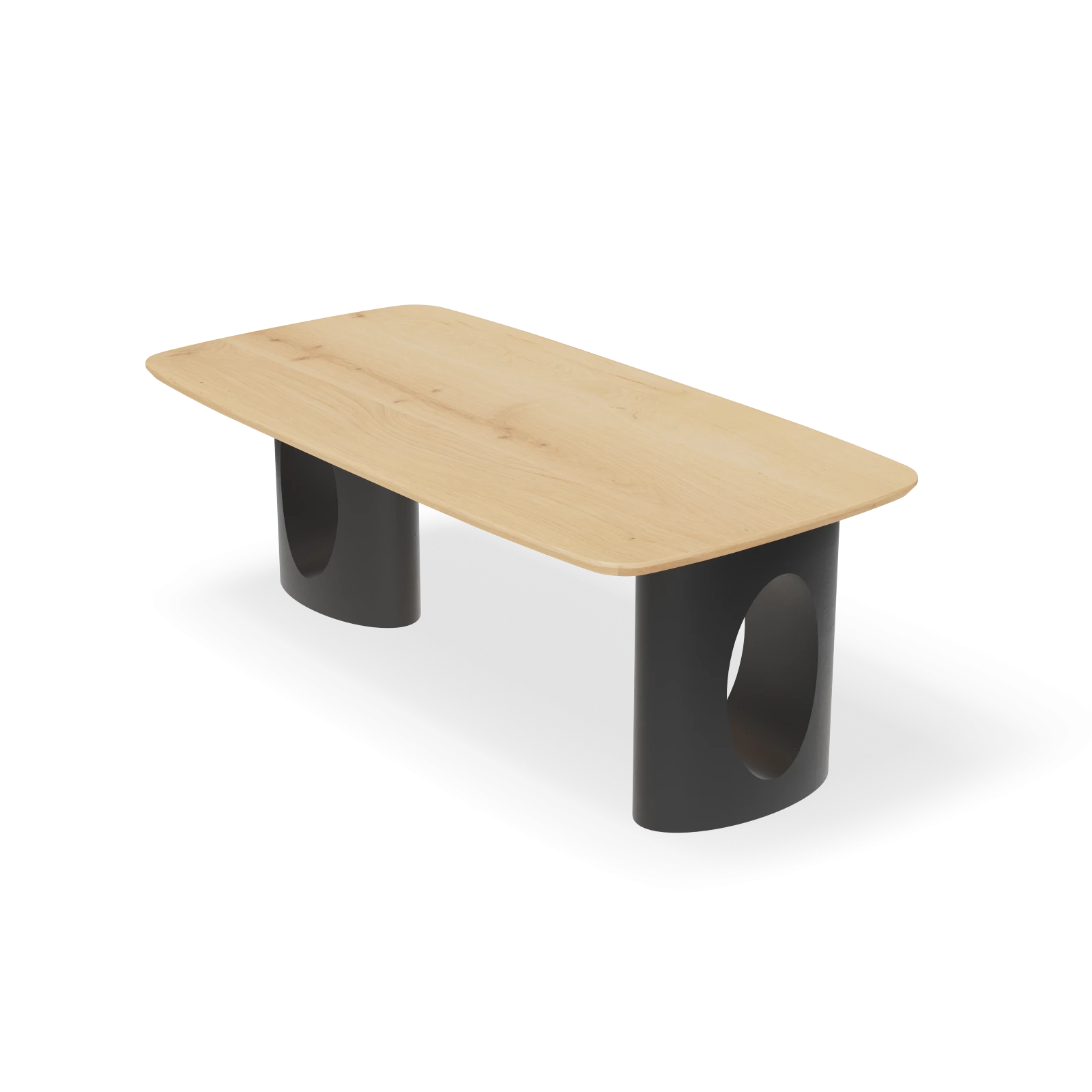 Eettafel Cone - Deens Ovaal Nature White (220x110cm)