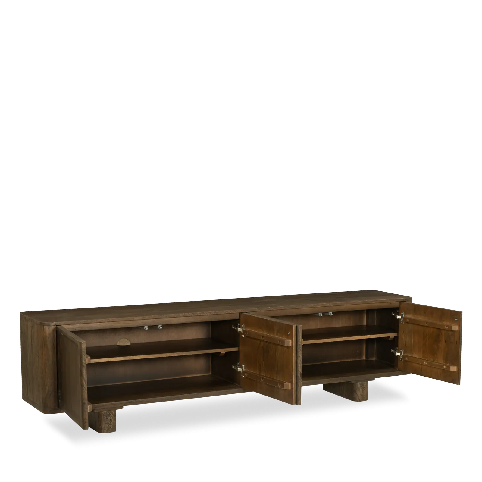 TV meubel Katara - 200 cm - Mangohout Cacao Bruin - 4 deuren