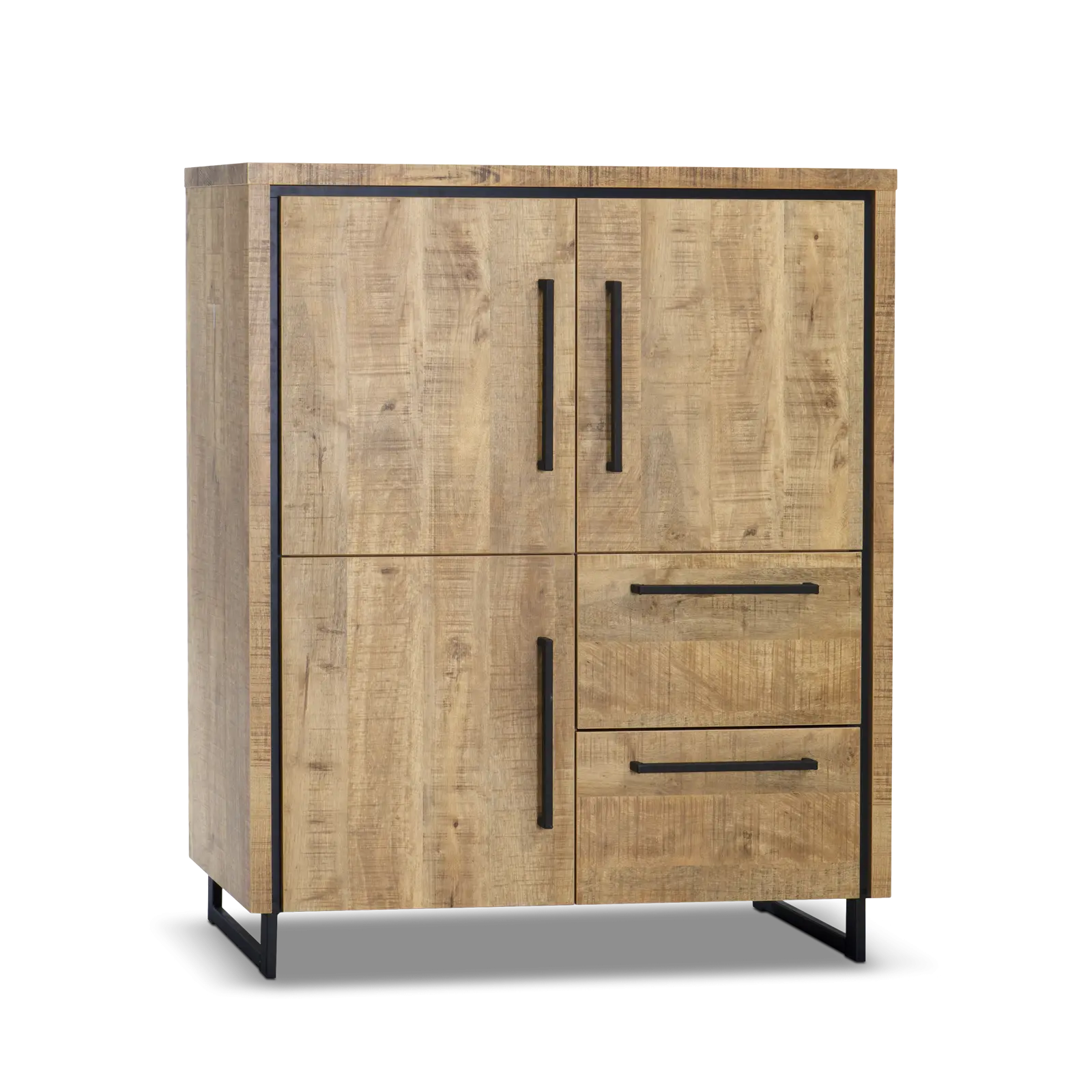 Opbergkast Sheridan - 118 cm - Lamulux Mango - 3 deuren, 2 laden
