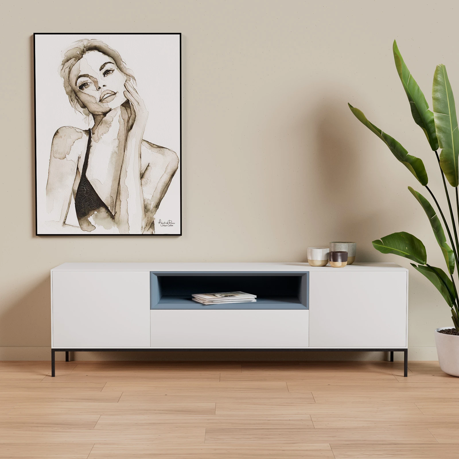 TV Meubel Signal White 180cm Poot