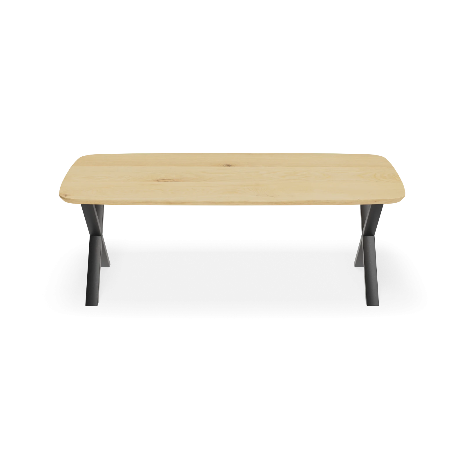 Eettafel X Poot(8x4cm) - Deens Ovaal Eiken Nature White (220x110cm)