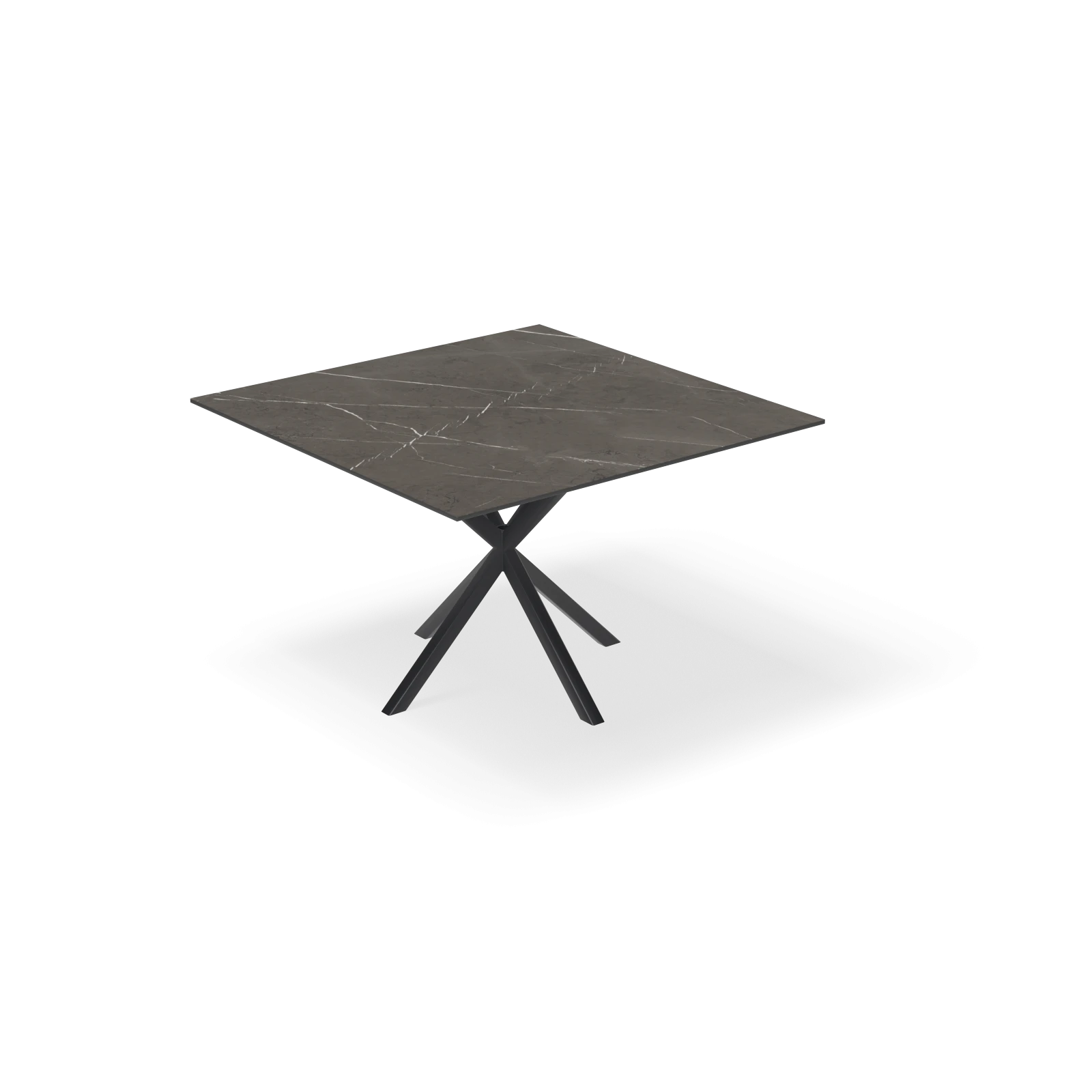 Eettafel North - Vierkant Keramiek Imperiale Satin (120x120cm)