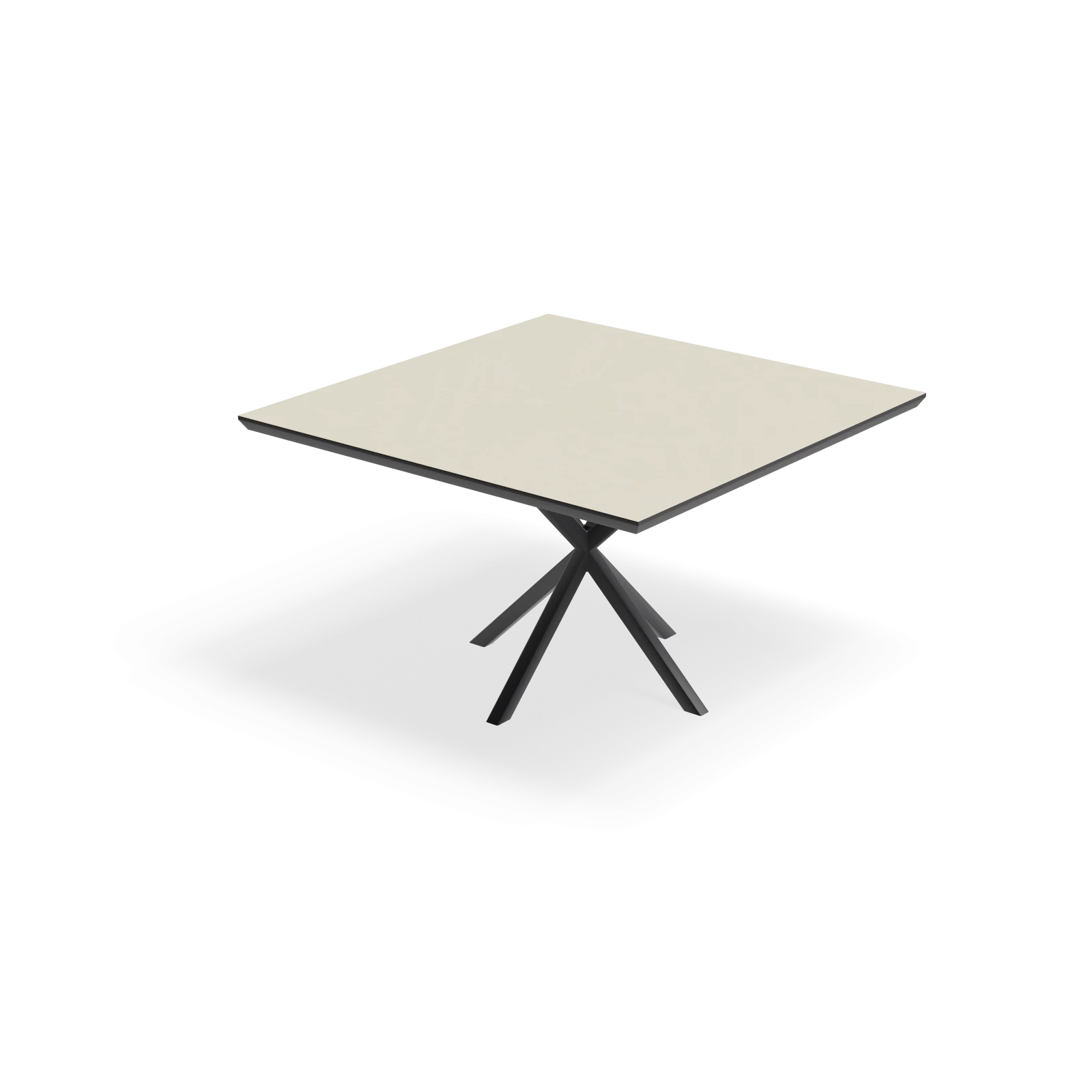 Eettafel North - Vierkant HPL Stone Beige (130x130cm)