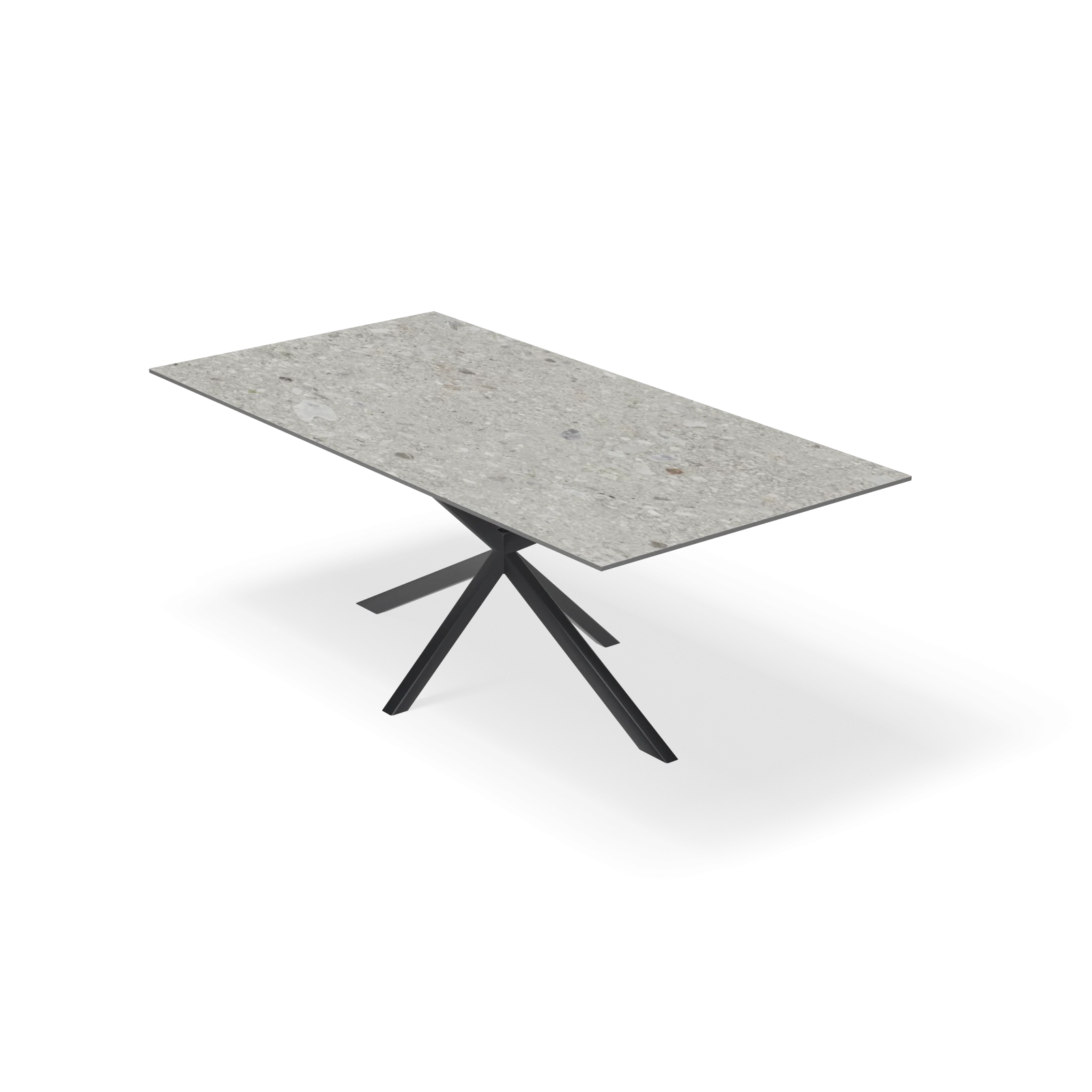 Eettafel North - Rechthoek Keramiek Stone Look Ceppo di Grey Natur Satin (200x100cm)
