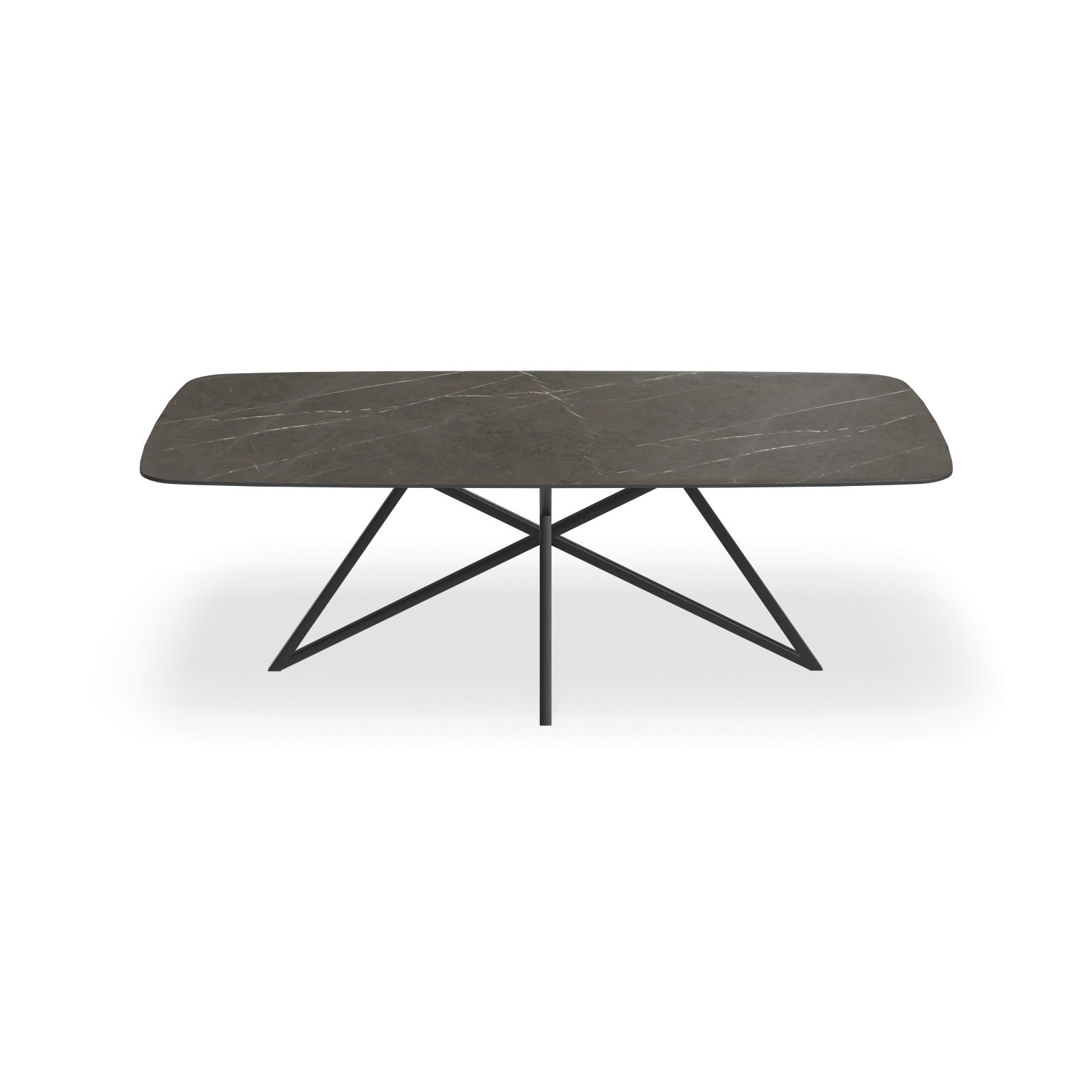 Eettafel Crosse - Deens Ovaal Keramiek Imperiale Satin (220x110cm)