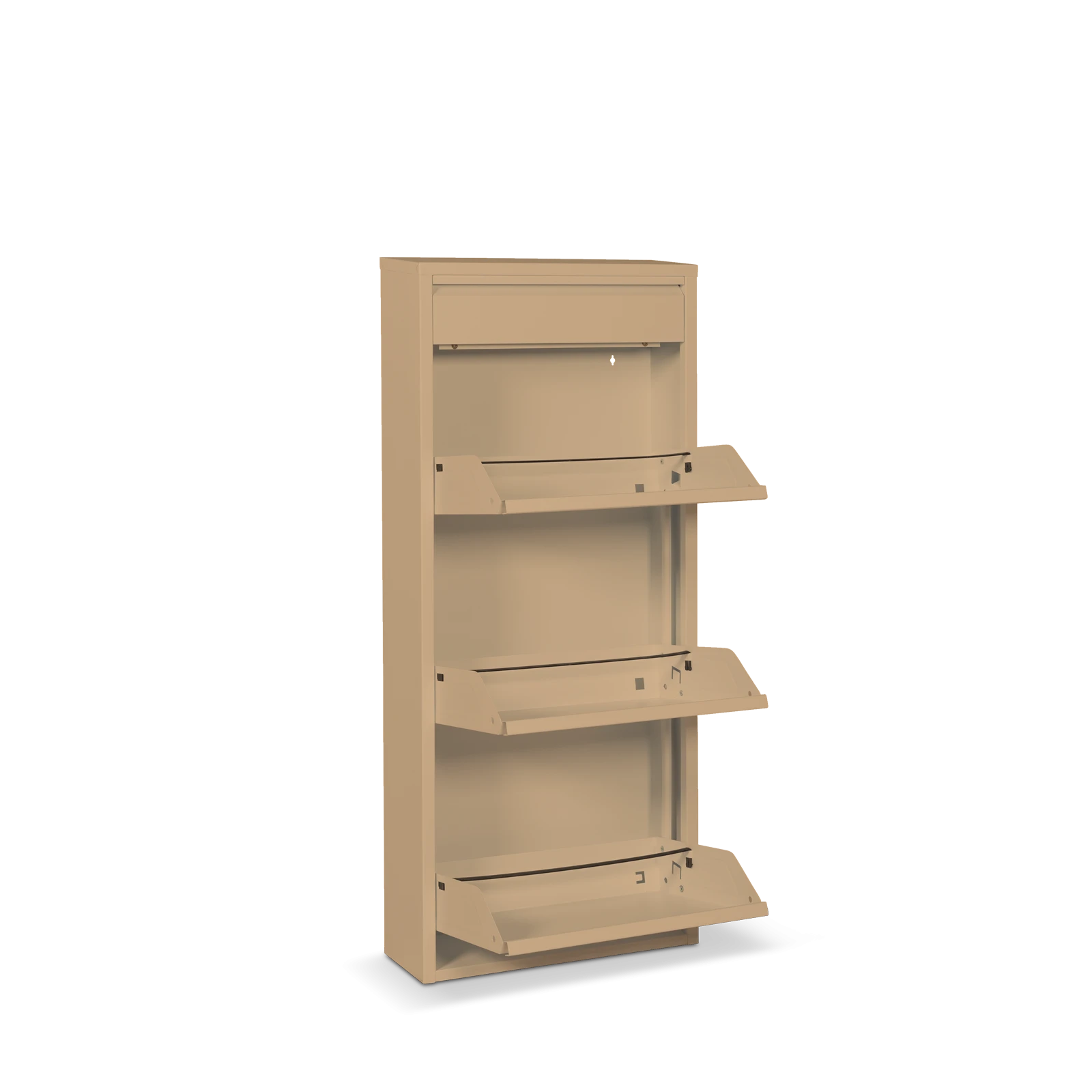 Schoenenkastje Shoes (3 vakken + 1 klein vak) - Mat Taupe
