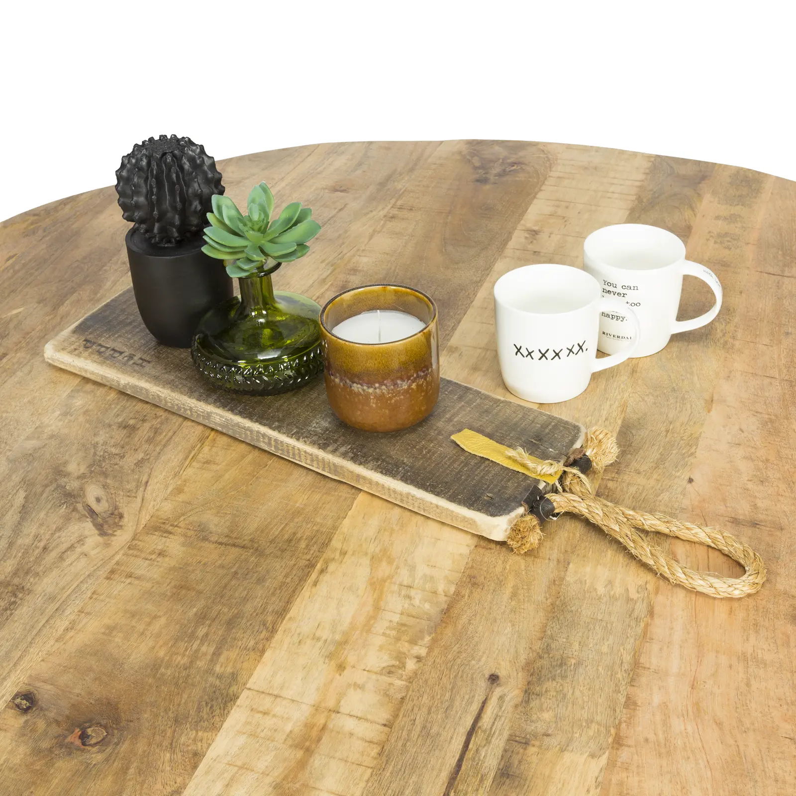 Eettafel Yucca - rond 120 cm - Mangohout Naturel - sale