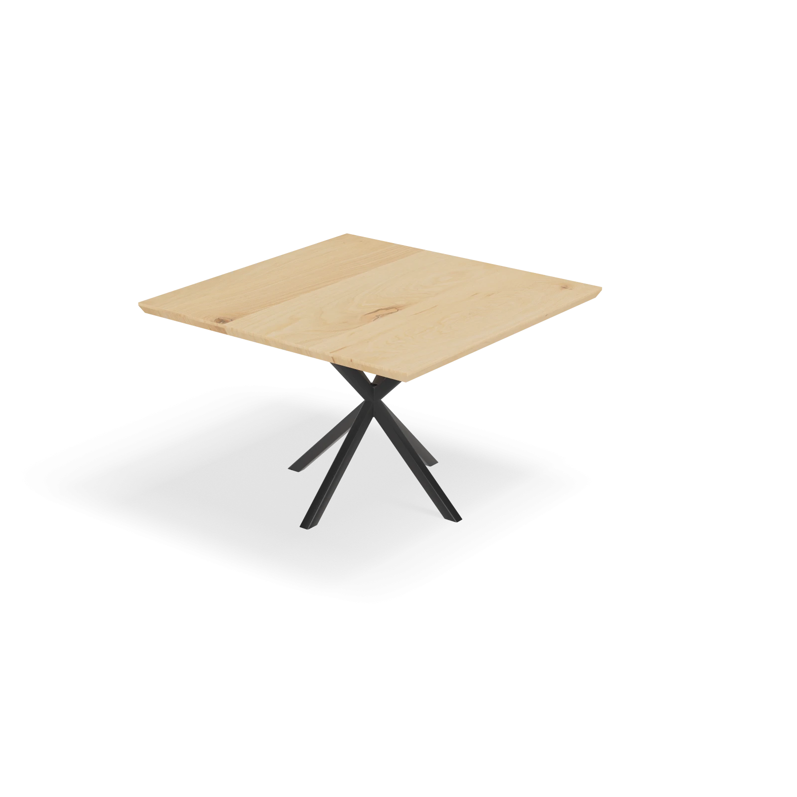 Eettafel North - Vierkant Eiken Nature White (120x120cm)