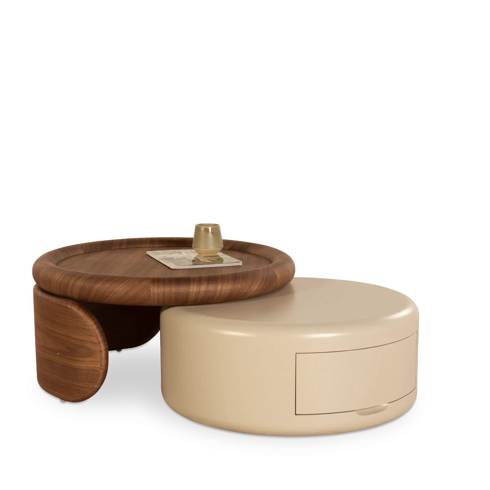 Salontafel Otello - Walnoot + Khaki