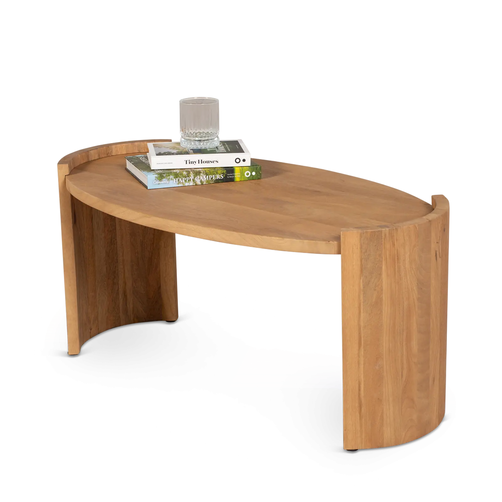 Salontafel Miles - ovaal 93x50 cm - Mangohout Loom Naturel