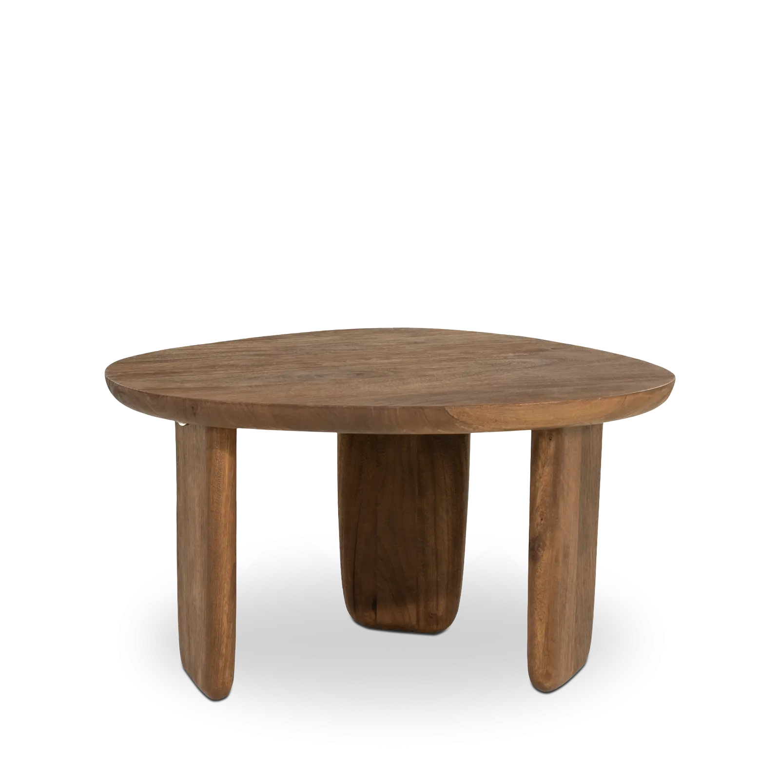 Salontafel Maud - organische vorm 65x57 cm - Mangohout Lichtbruin