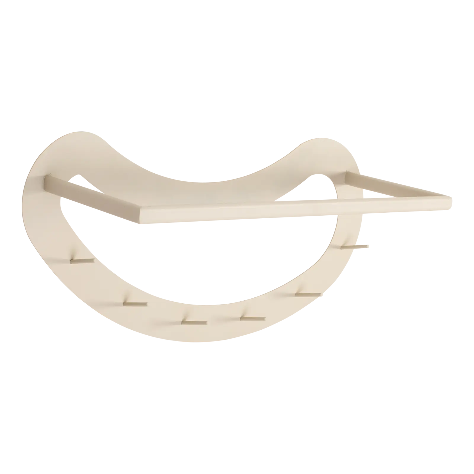 Kapstok Smiley - organische vorm 43x89 cm - metaal Beige - 6 haken