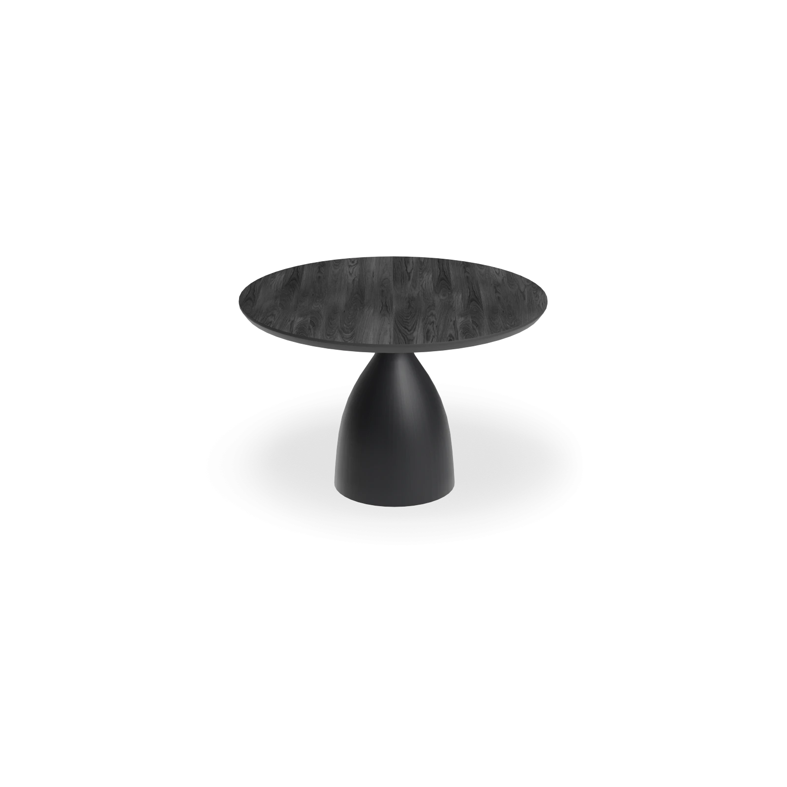 Eettafel Dome - Rond HPL Houtlook Zwart (120cm)