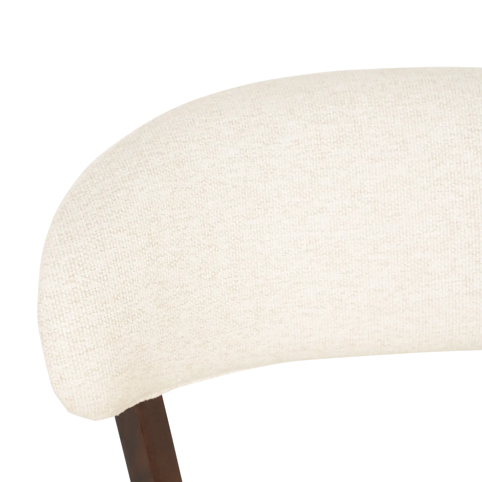 Fauteuil Mikky - stof Moon Beige - poot eiken donkerbruin - Japandi